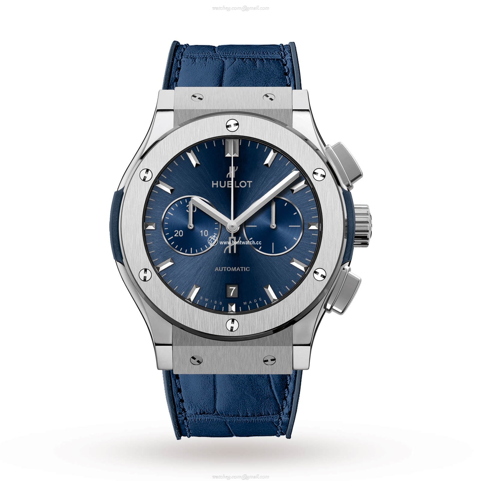 Hublot Classic Fusion 42mm Titanium Automatic Blue Watch | Replica
