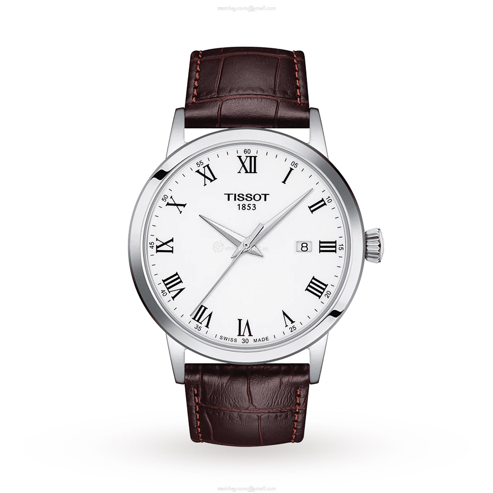 Tissot T-Classic Silver Dial 42mm Stainless Steel Watch - Quartz Roman Numerals