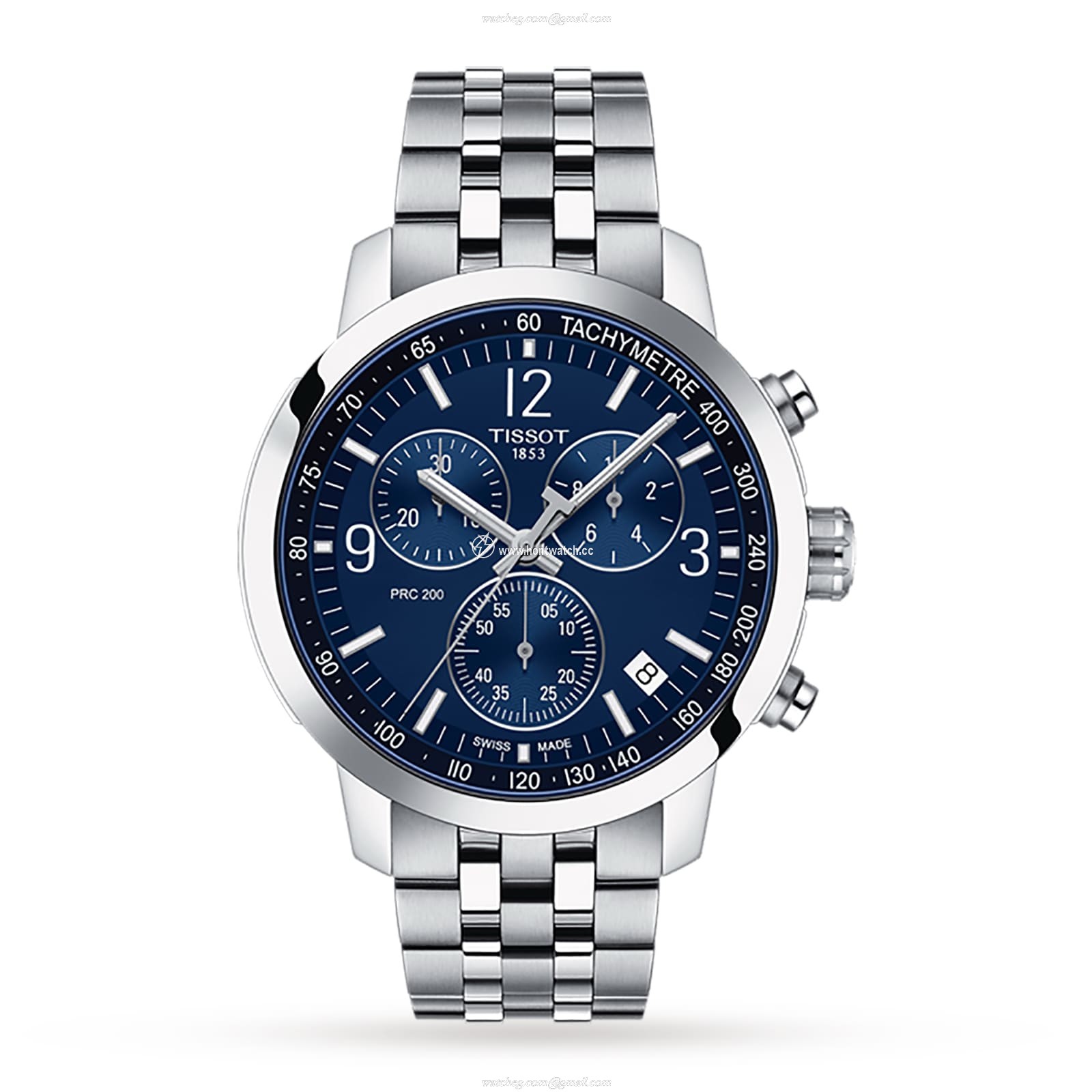 Tissot PRC 200 Blue Dial Quartz Watch - 43.5mm Stainless Steel - 200M Water Resistant