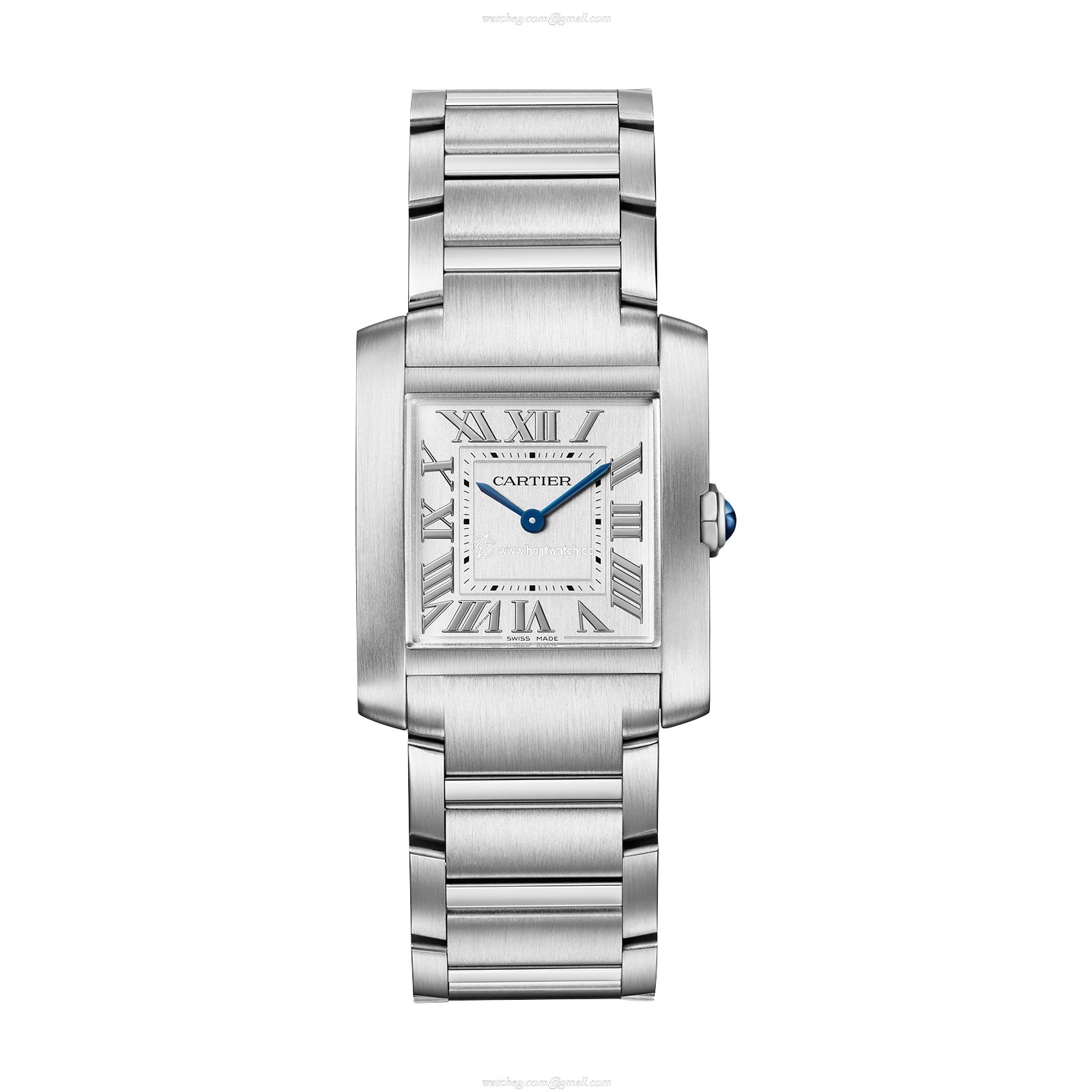 Cartier Tank Francaise WSTA0074 Steel Quartz Watch - Silver Dial 27mm