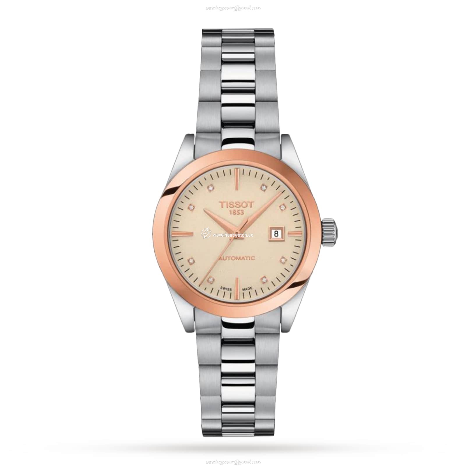 Tissot T-My Lady Automatic Watch - 29mm Silver Dial - Stainless Steel & Gold