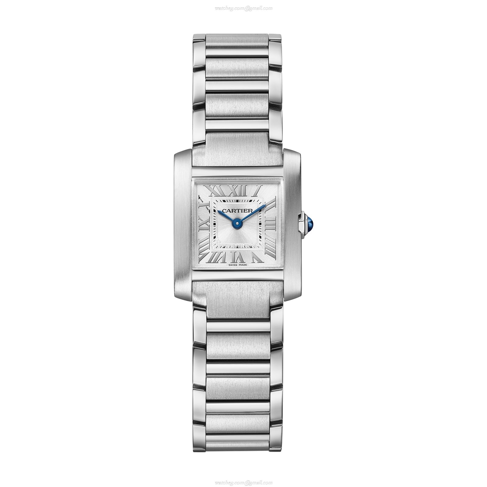 Cartier Tank Francaise WSTA0065 Steel Quartz Watch - Silver Dial & Roman Numerals
