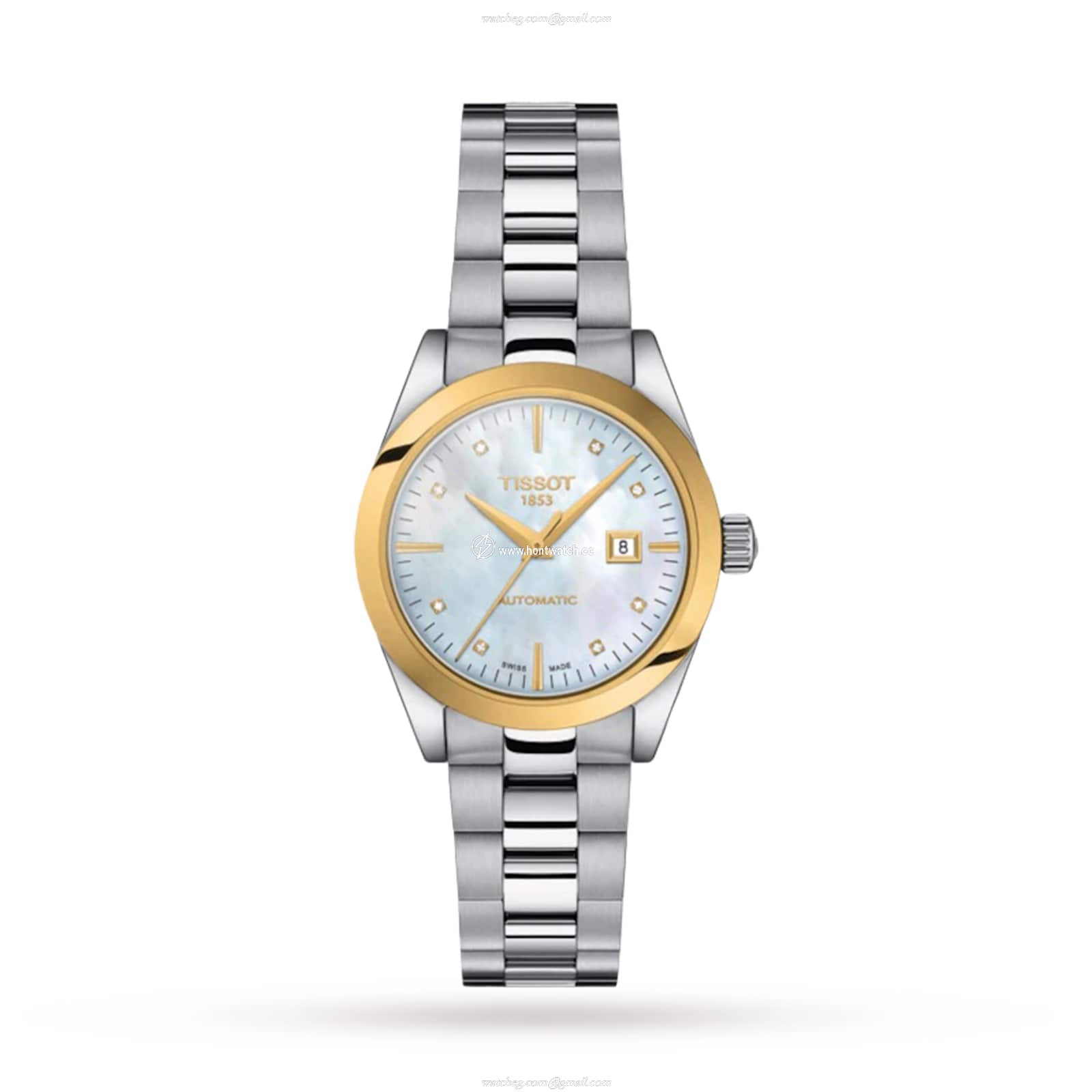 Tissot T-Gold Automatic Watch - Mother of Pearl Dial & Diamonds | 29mm