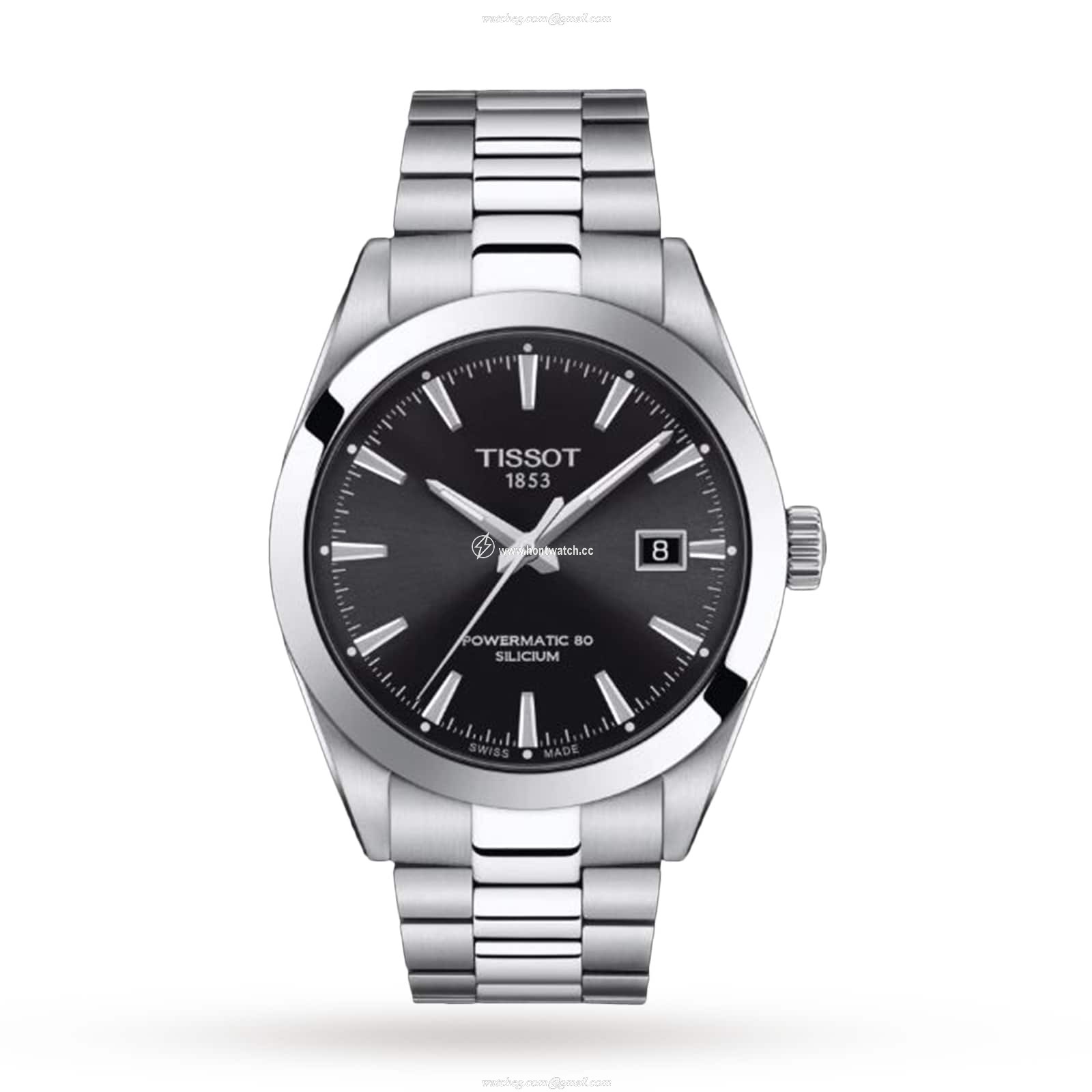 Tissot T-Classic Automatic Watch - 40mm Black Dial Stainless Steel