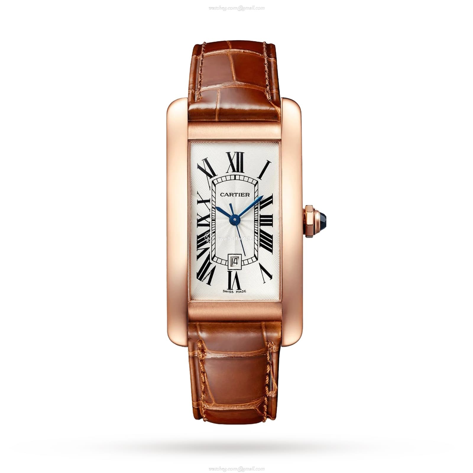 Cartier Tank Americaine WGTA0046 Rose Gold Automatic Silver Watch | 23mm