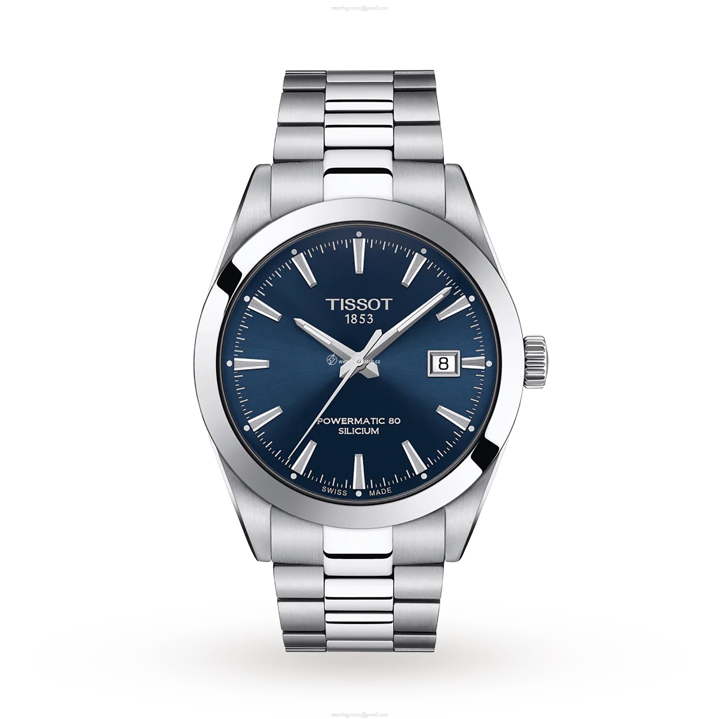 Tissot T-Classic Gentleman Automatic Watch - 40mm Blue Dial Stainless Steel