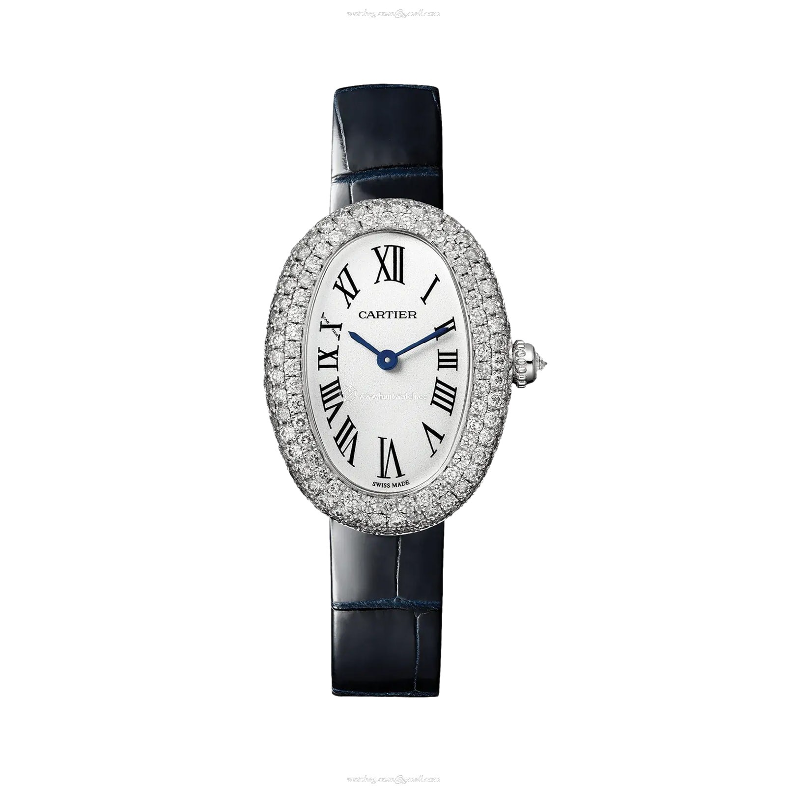 Cartier Baignoire WJBA0015 - White Gold Quartz Watch - Silver Dial
