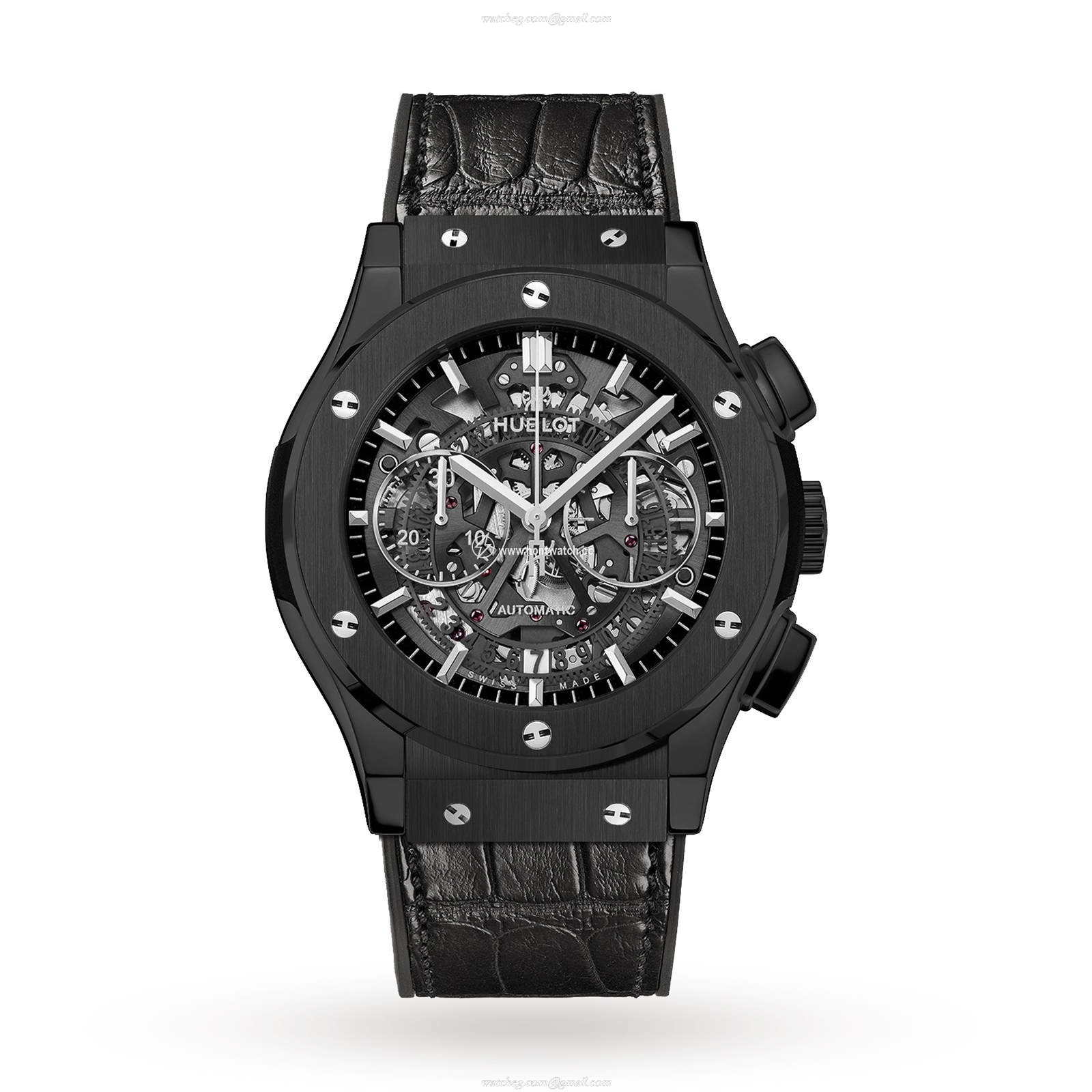 Hublot Classic Fusion 45mm Ceramic Automatic Black Watch | Replica