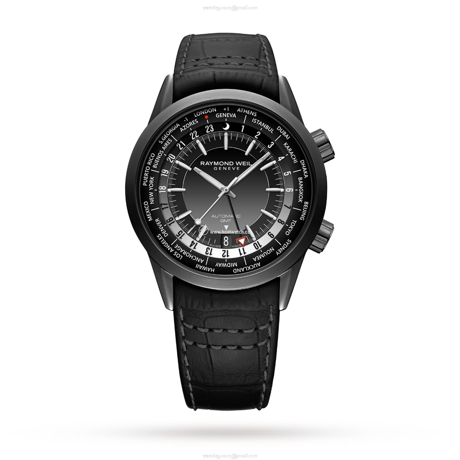 Raymond Weil Freelancer Automatic Watch - 40.5mm Black Dial - Stainless Steel & PVD