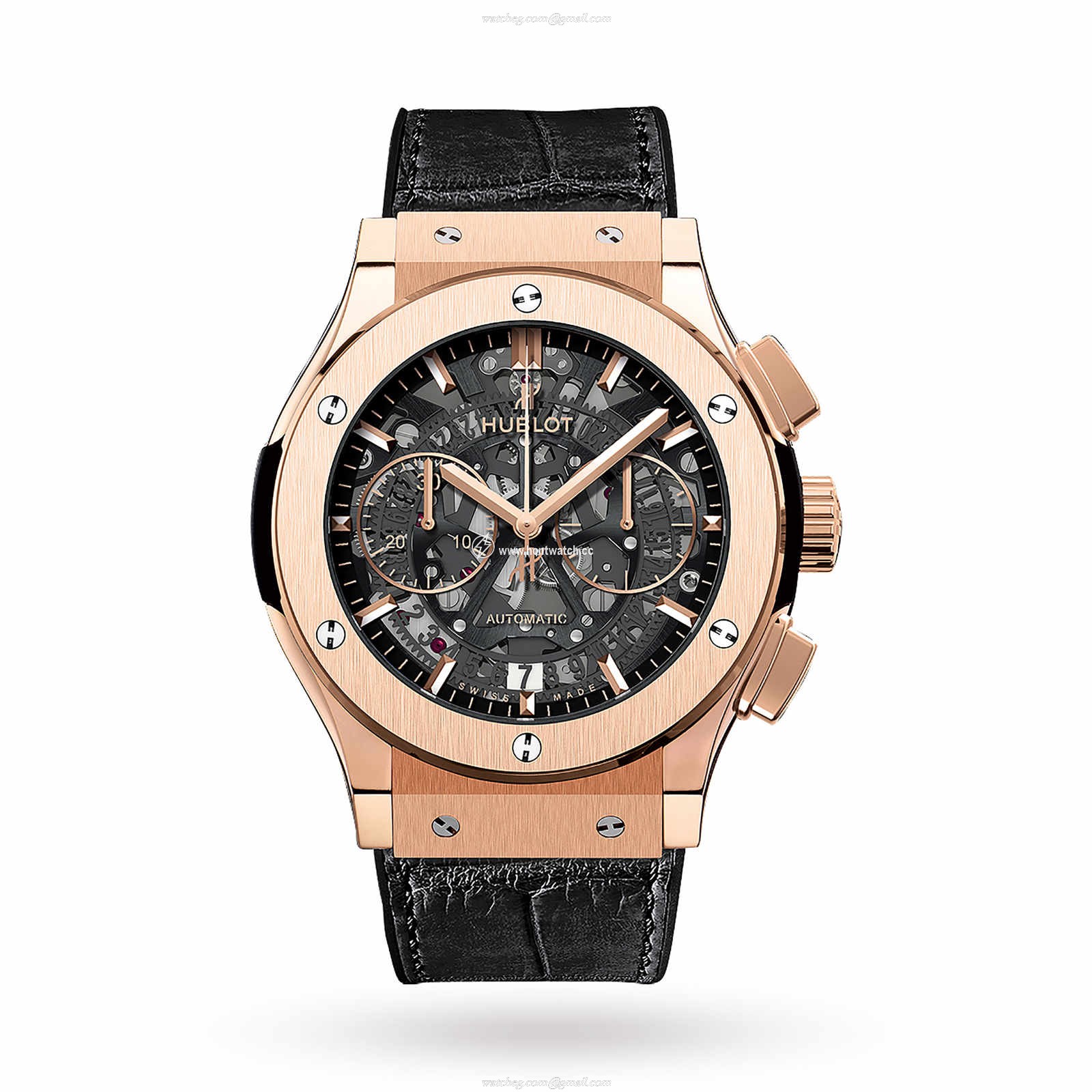 Hublot 525.OX.0180.LR | 45mm Rose Gold Automatic Skeleton Watch