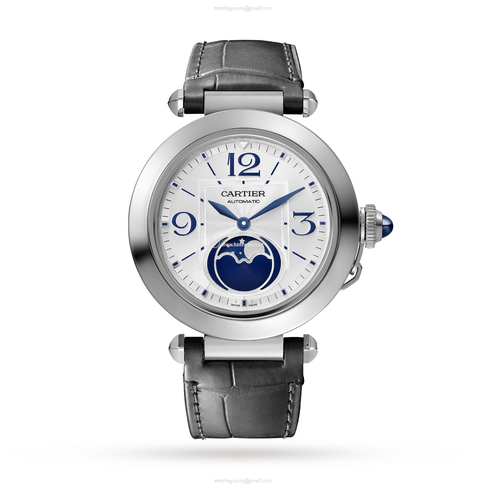 Cartier Pasha de Cartier WSPA0030 - Steel Automatic Silver Dial Watch