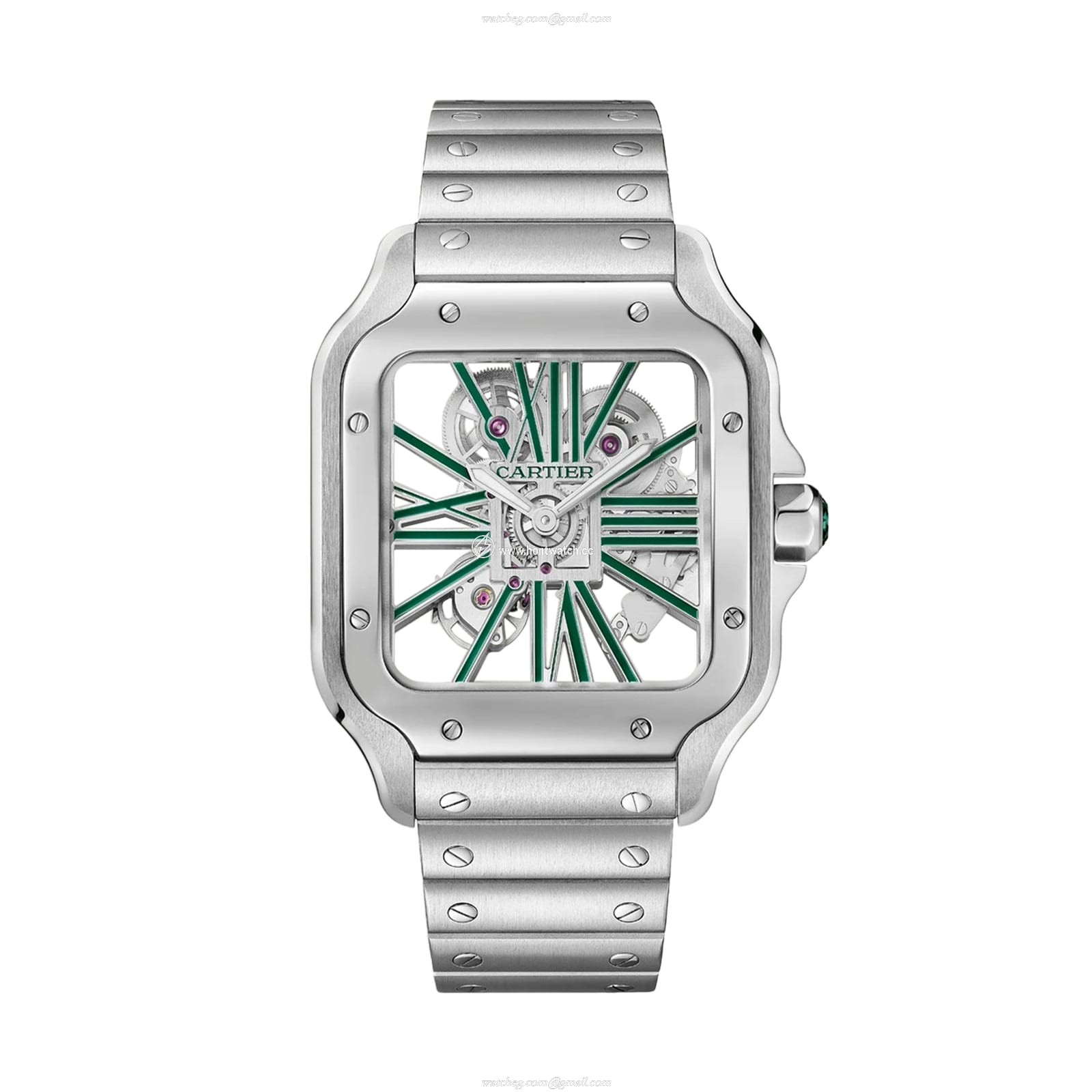 Cartier Santos de Cartier WHSA0028 - 40mm Steel Skeleton Manual Watch