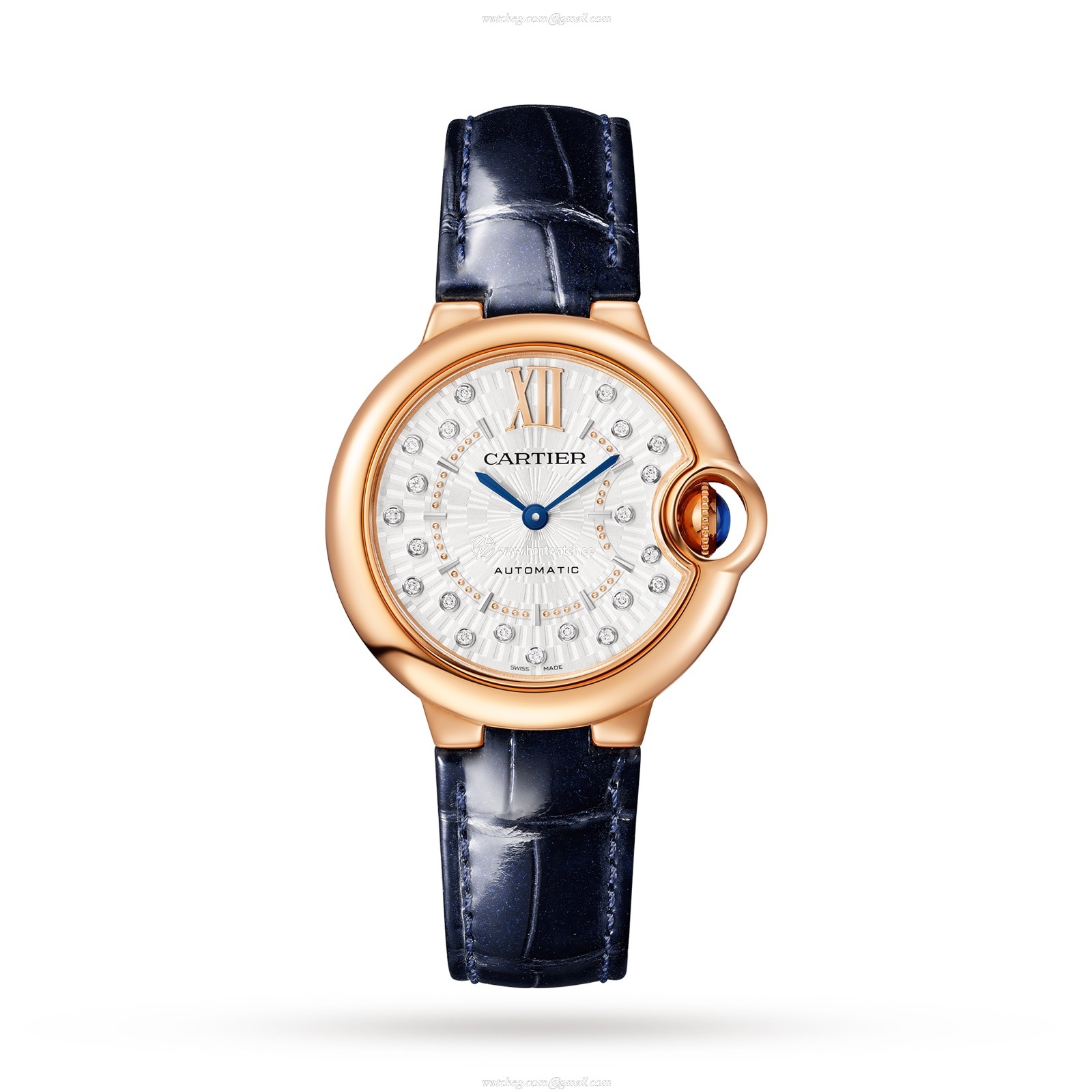 Cartier Ballon Bleu de Cartier 33mm Rose Gold Automatic Watch | Silver Dial