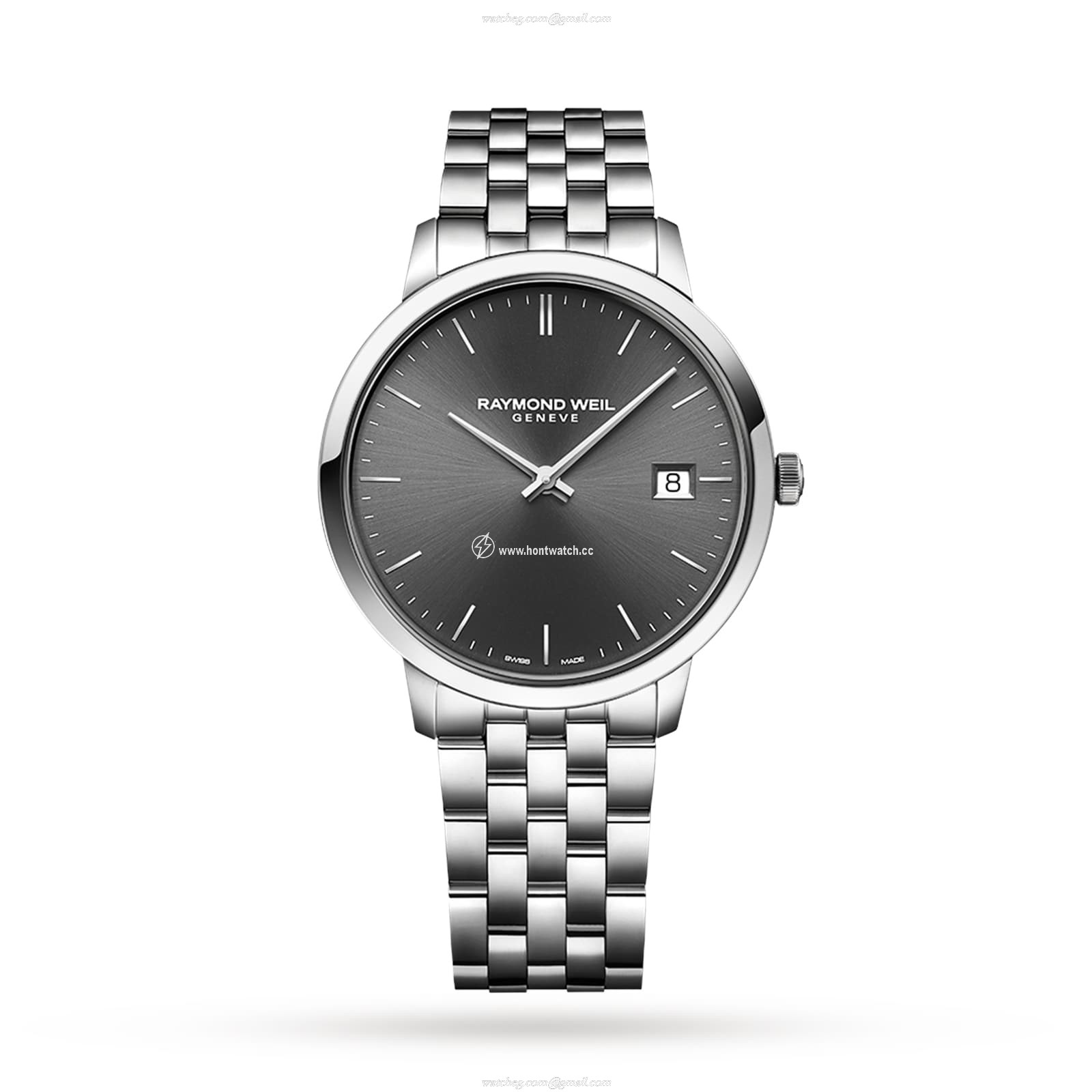Raymond Weil Toccata 42mm Grey Dial Quartz Watch - Stainless Steel