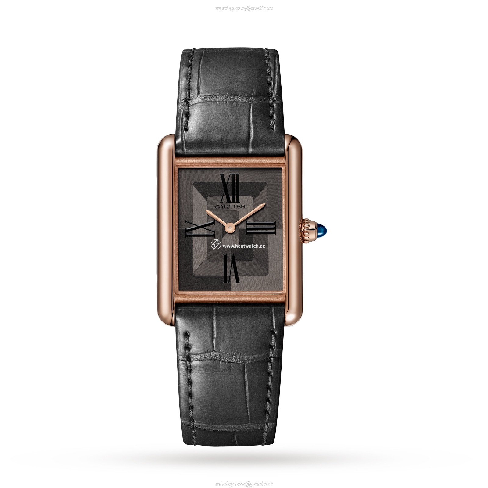 Cartier Tank Louis Cartier WGTA0092 - 26mm Rose Gold Manual Winding Grey Dial