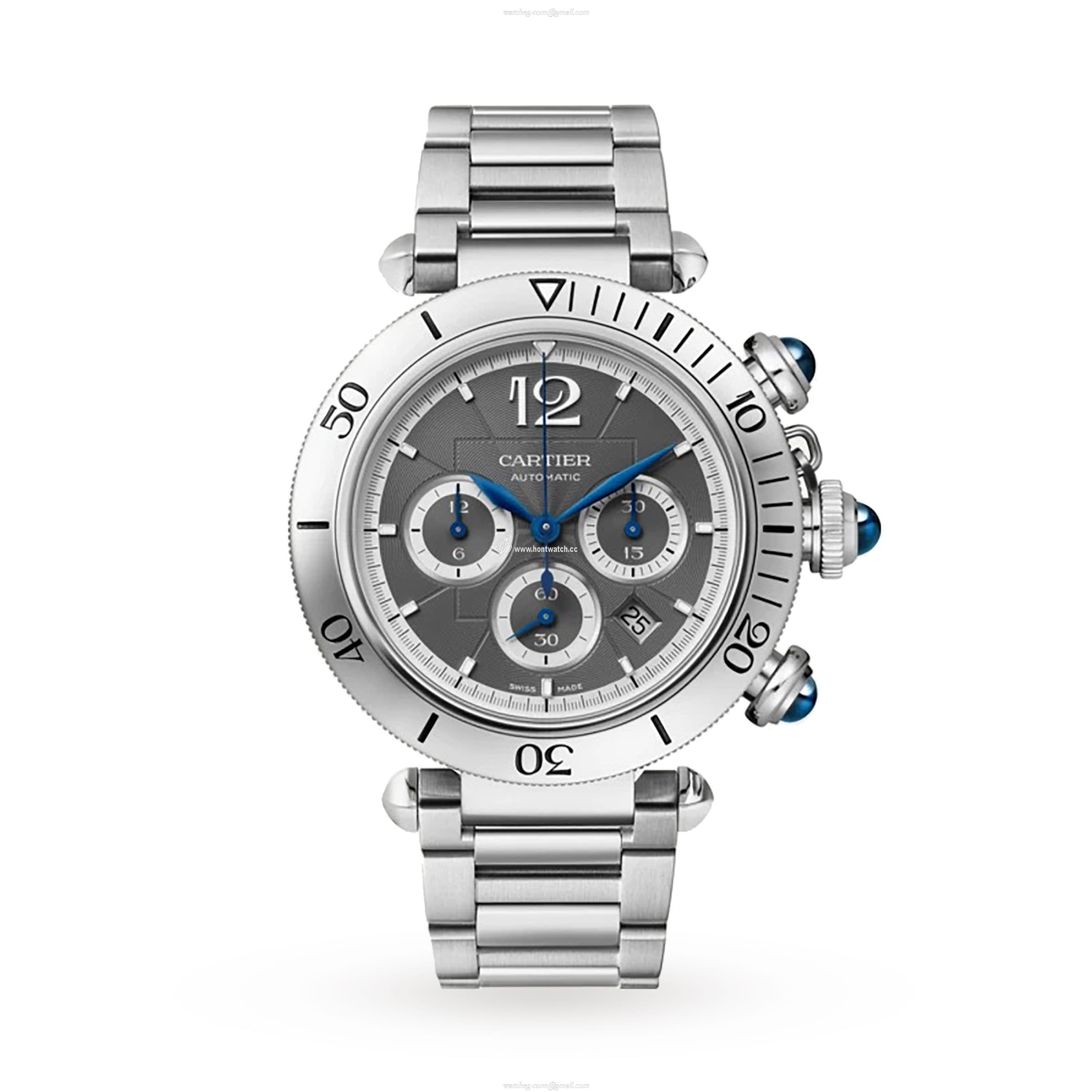 Cartier Pasha de Cartier WSPA0027 - 41mm Steel Automatic Grey Watch