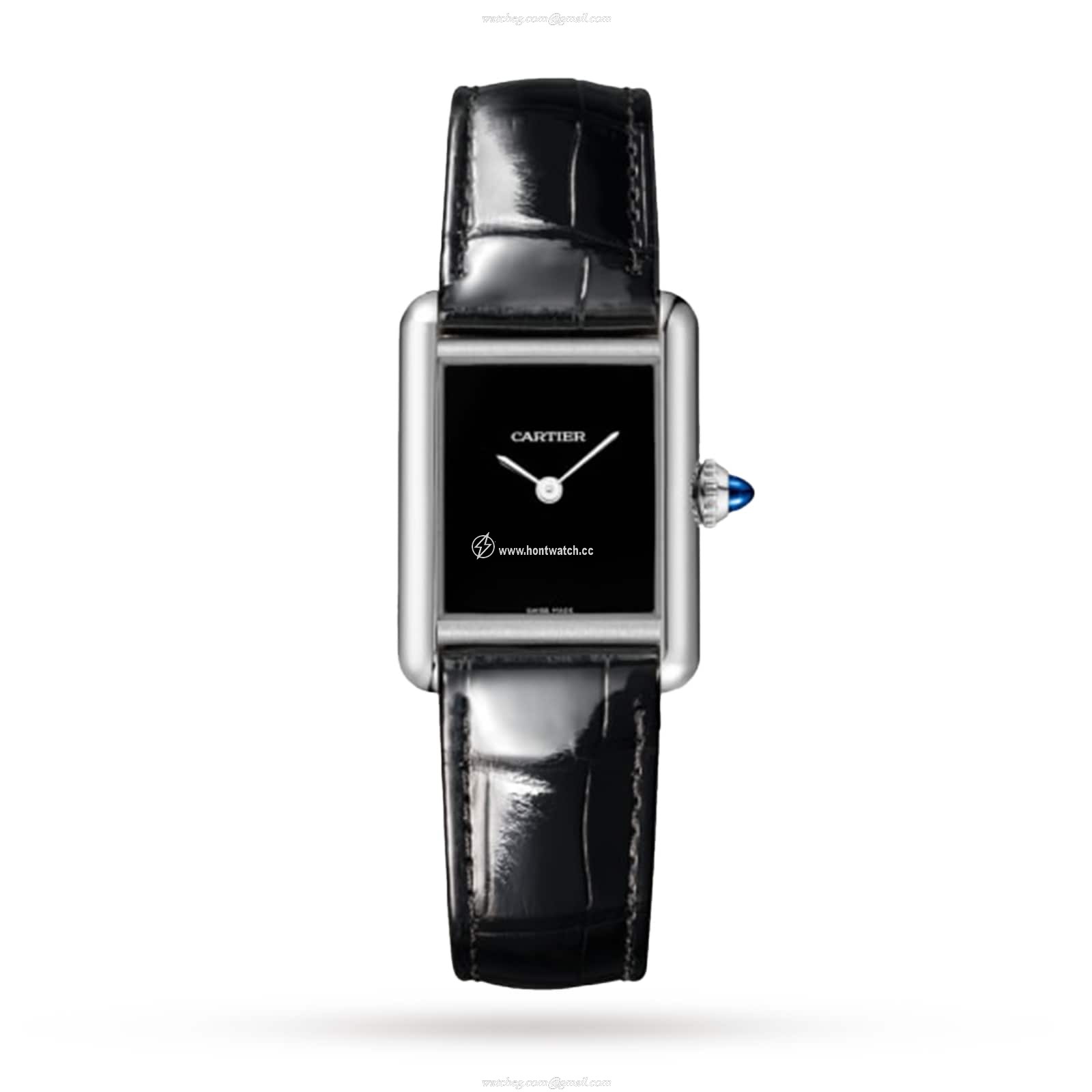 Cartier Tank Must WSTA0071 Steel Quartz Black Dial 22mm Replica Watch