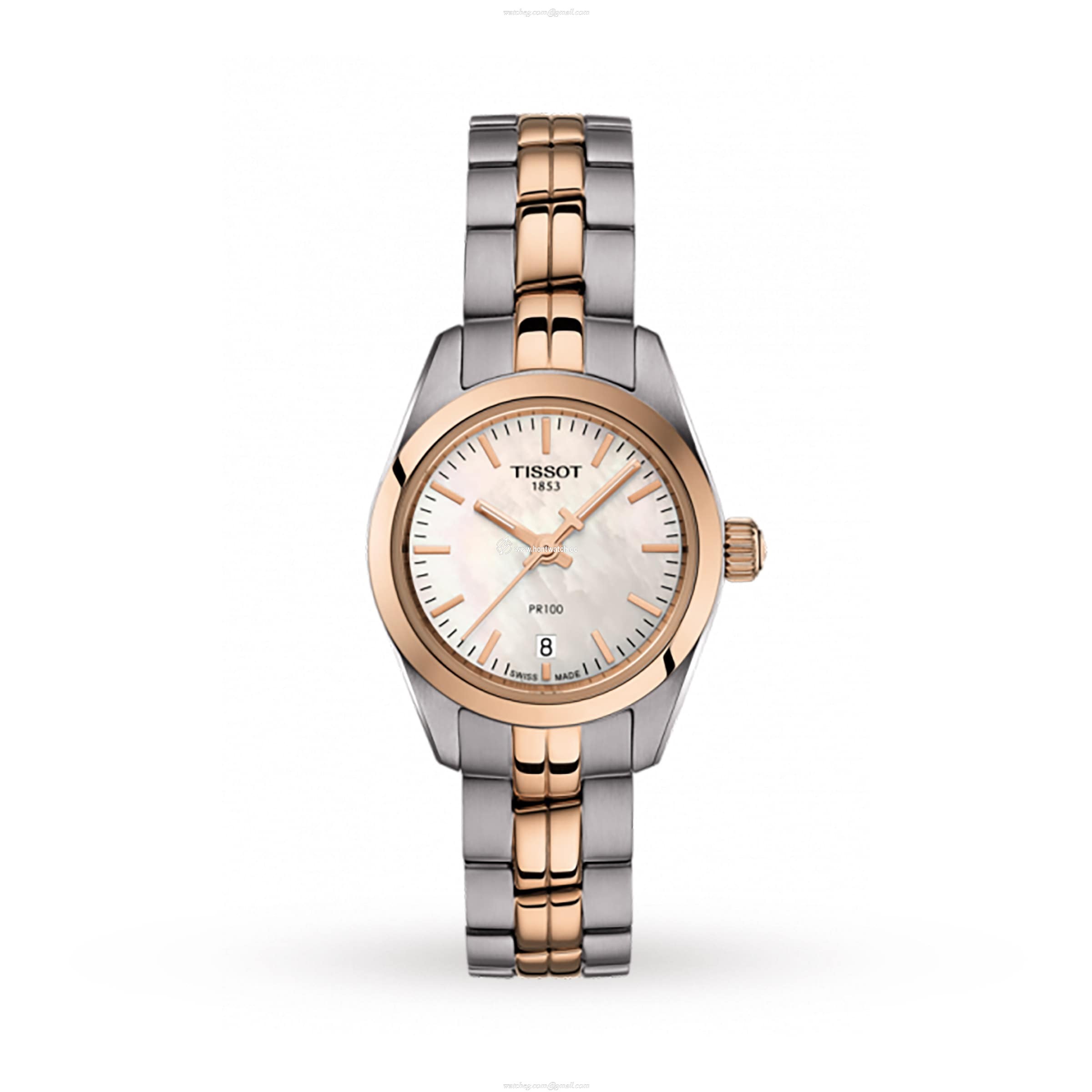 Tissot T-Classic PR 100 Ladies Watch - 25mm Stainless Steel & Rose Gold