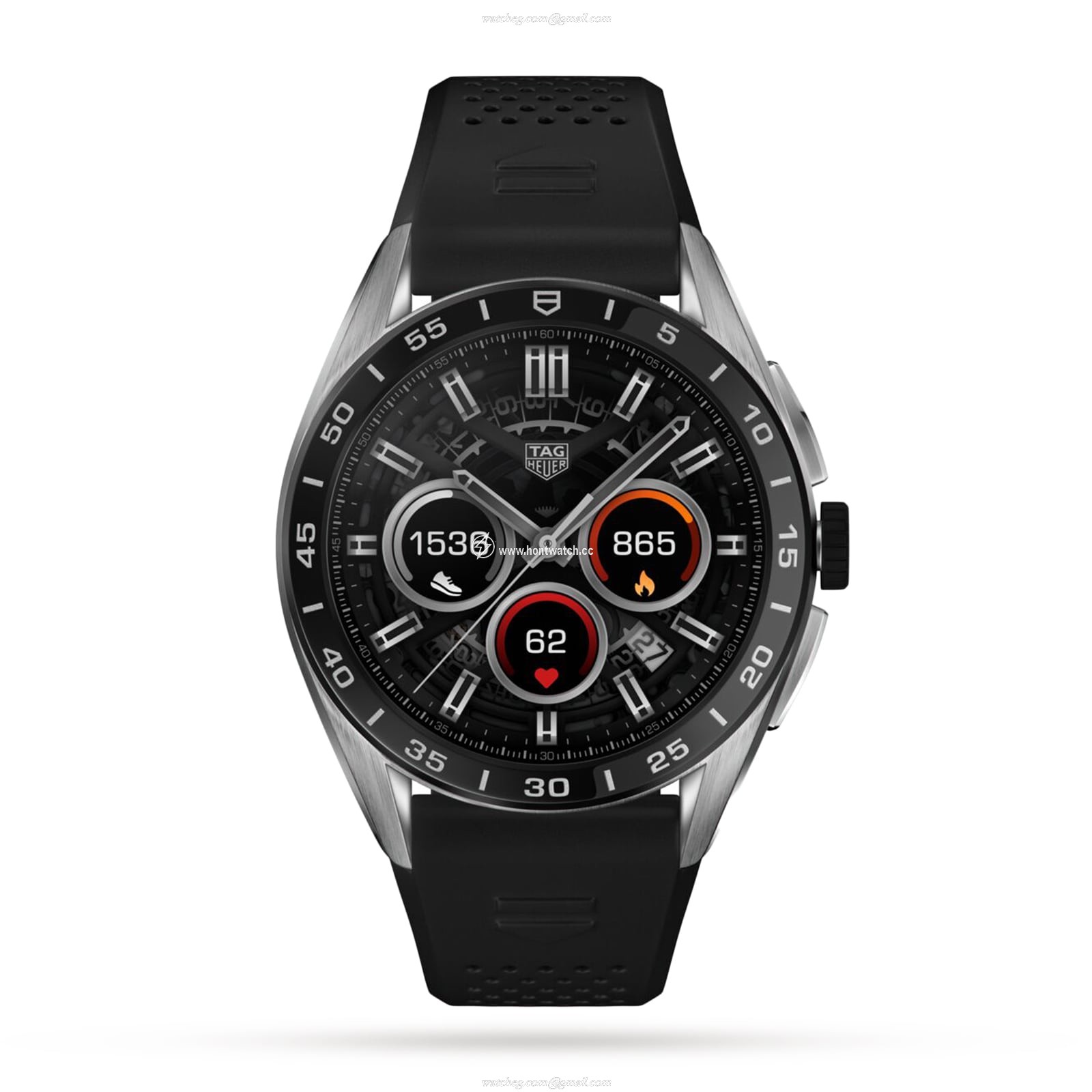 TAG Heuer Connected Smart Watch - 45mm Stainless Steel - Black Dial