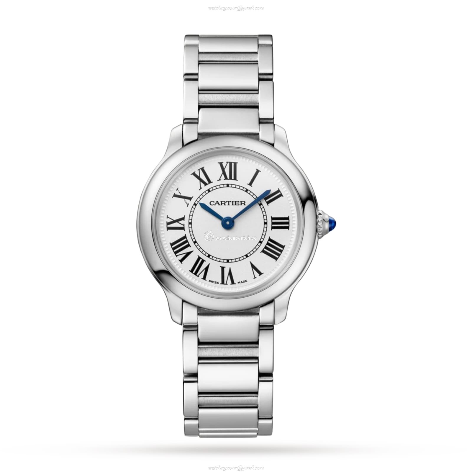 Cartier Ronde Must WSRN0033 | 29mm Steel Quartz Watch | Silver Dial