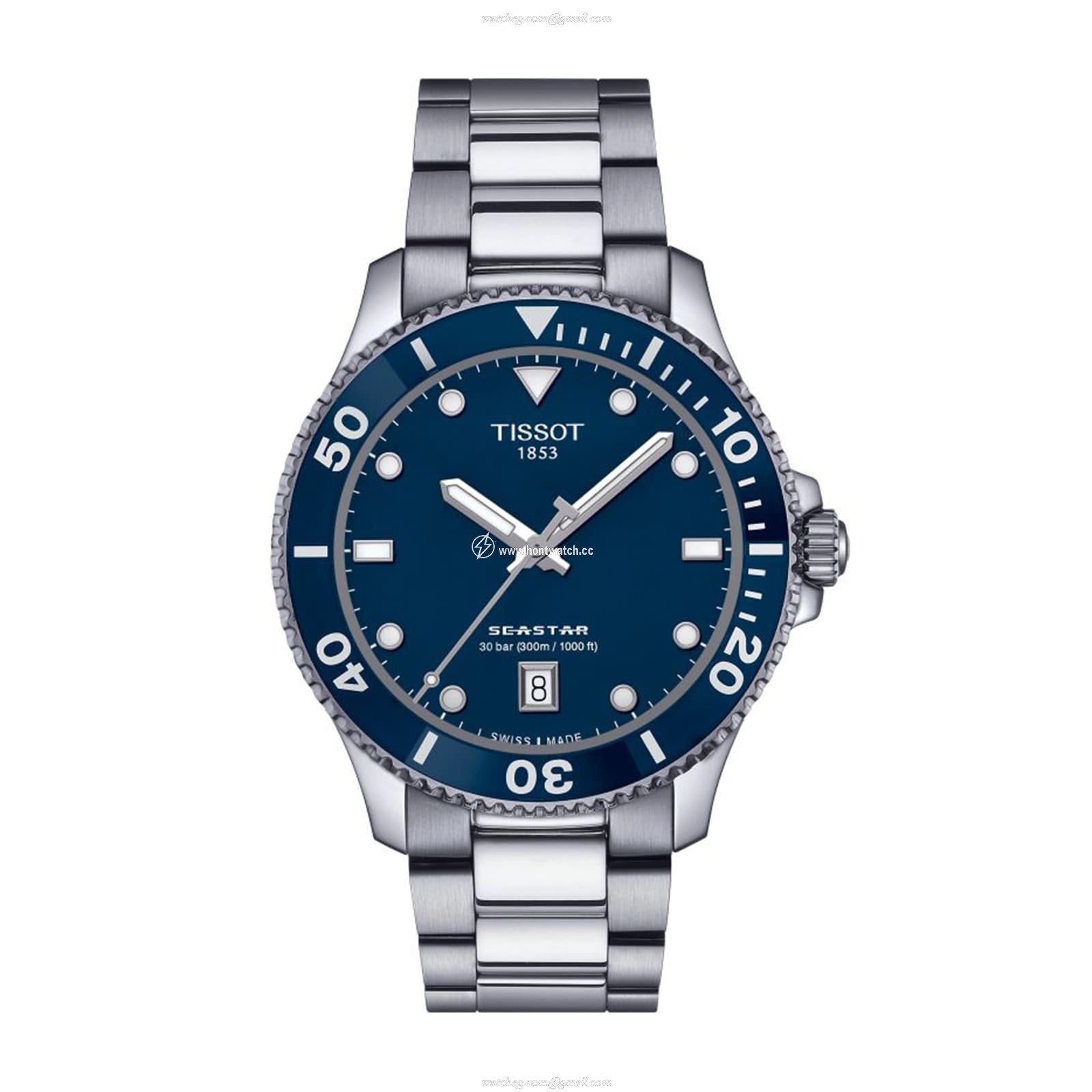 Tissot T-Sport Seastar 40mm Blue Dial Quartz Watch - Stainless Steel