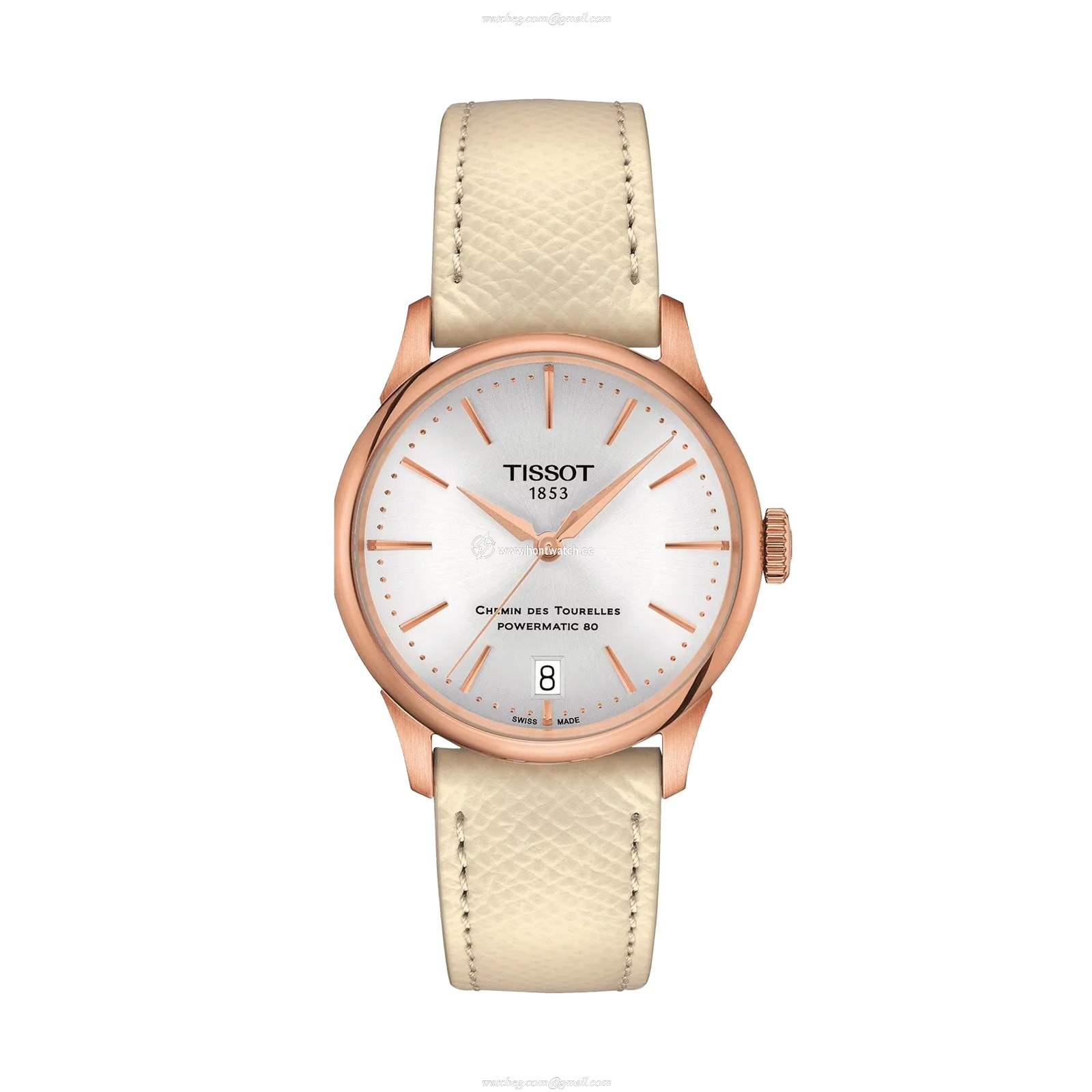 Tissot T-Classic Automatic Silver Dial Watch - 34mm Stainless Steel & Rose Gold