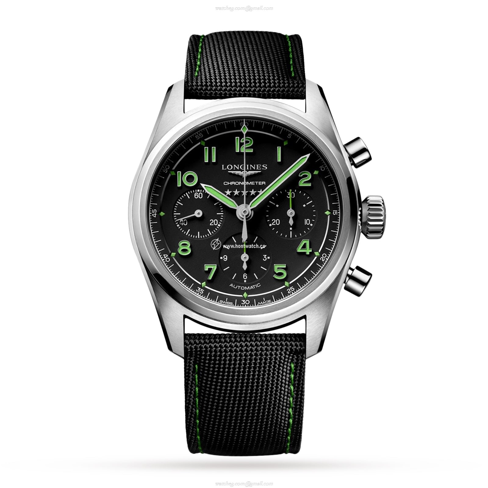 Longines Spirit L38291532 Titanium Automatic Black - 42mm Pilot Watch