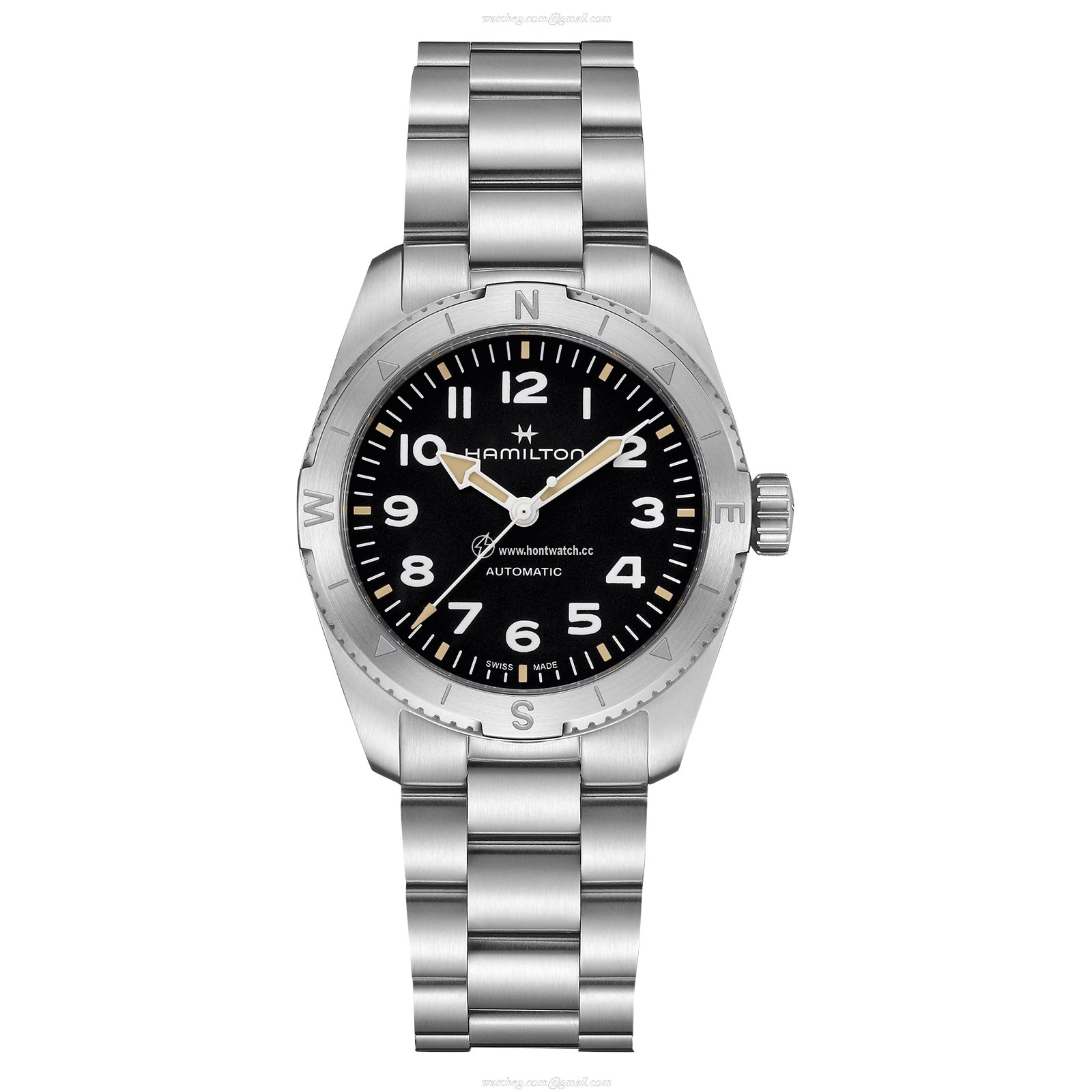Hamilton Khaki Field H70225130 Automatic Watch - 37mm Black Dial - Stainless Steel