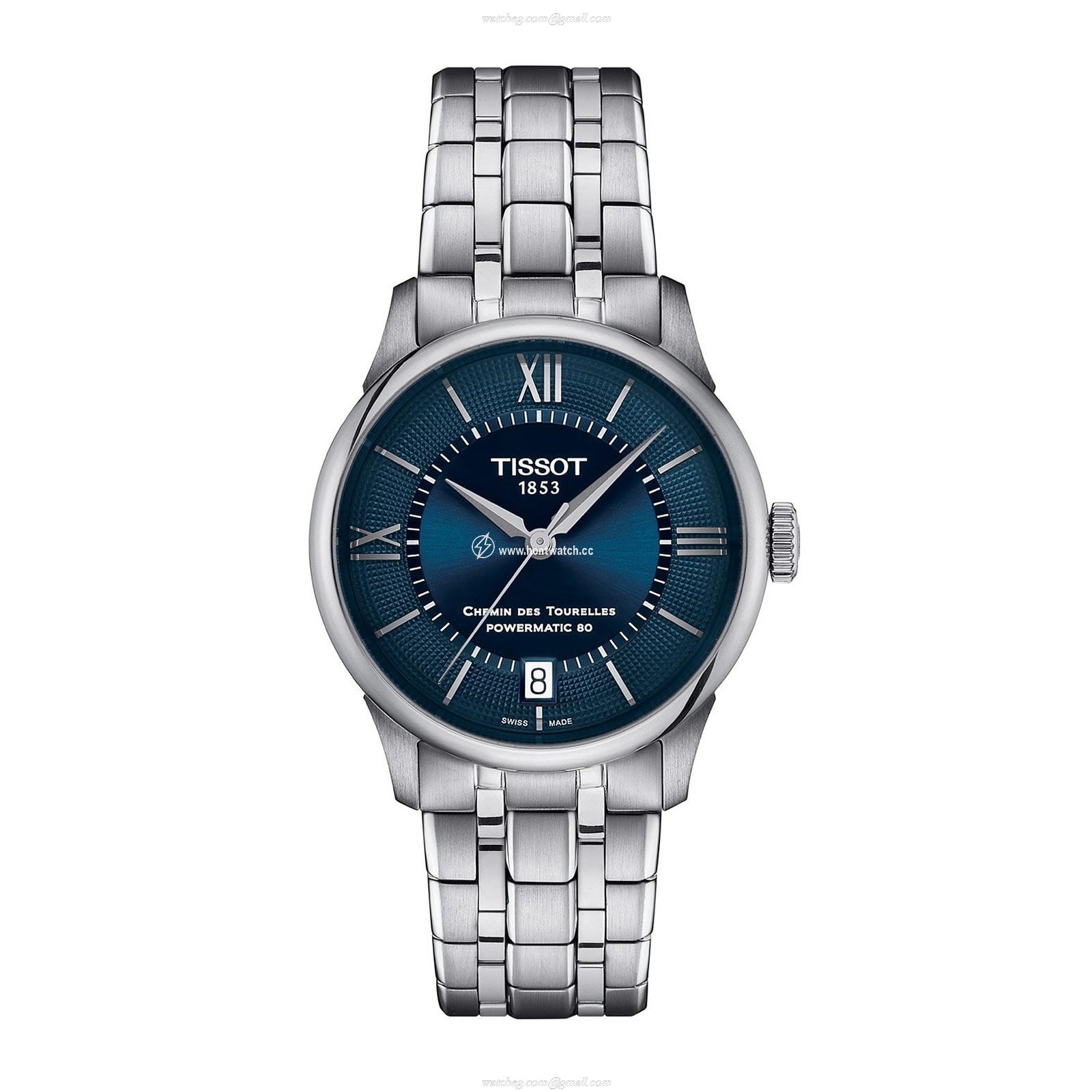 Tissot T-Classic Automatic Blue Dial Watch - 34mm Stainless Steel