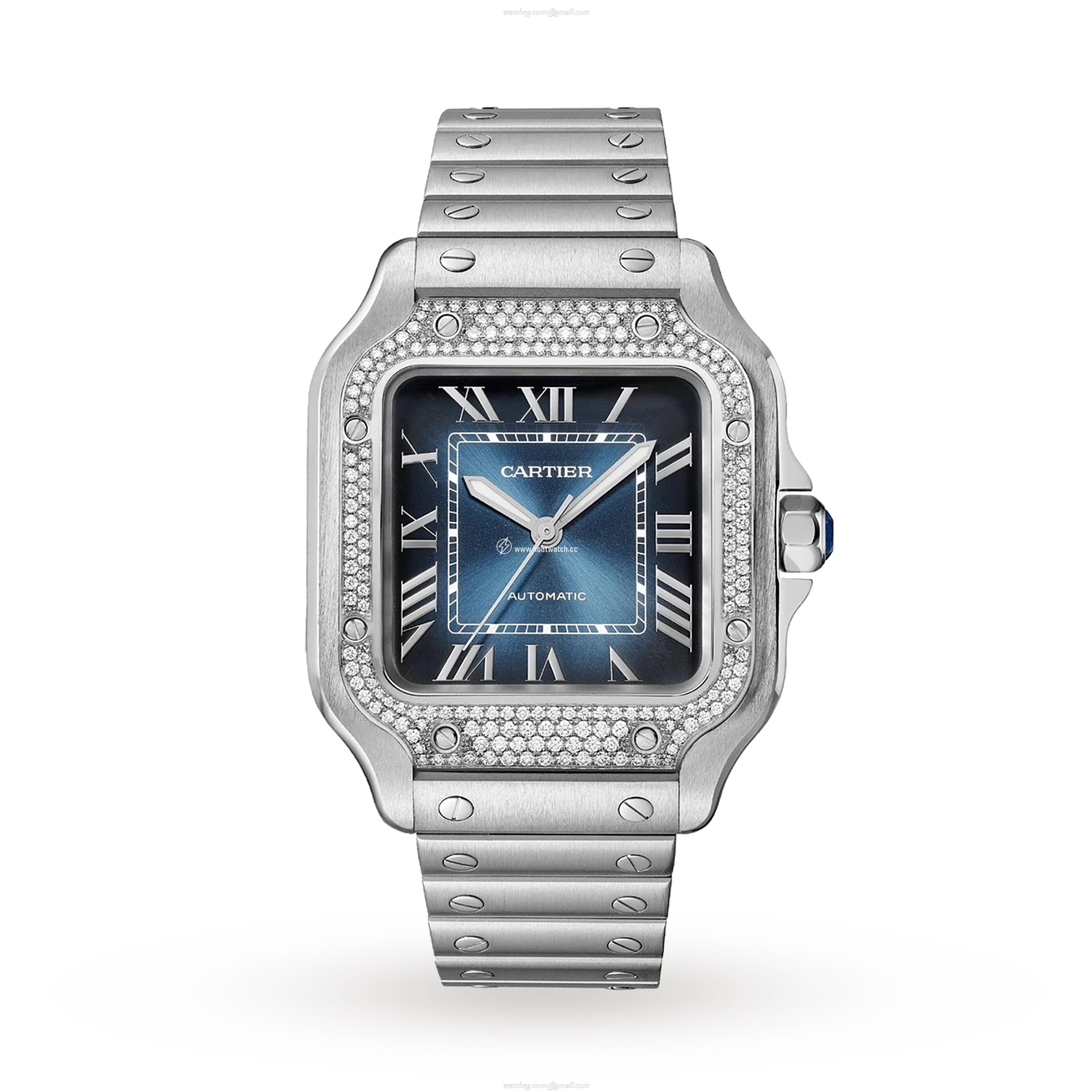 Cartier Santos de Cartier W4SA0006 | 35mm Steel Automatic Blue Dial Watch