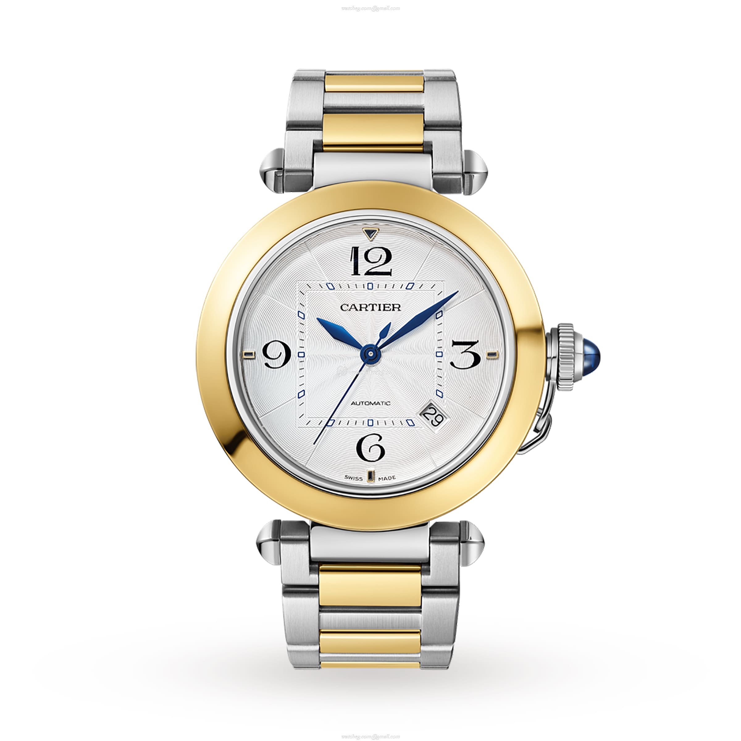 Cartier Pasha de Cartier W2PA0009 - 41mm Automatic Silver Dial - Steel & Gold