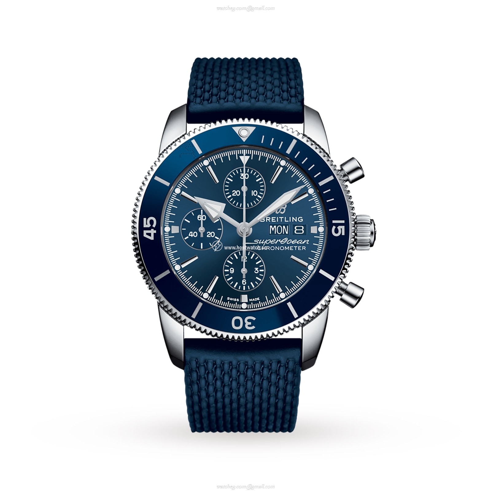 Breitling Superocean Heritage 44mm Blue Automatic Watch - Stainless Steel