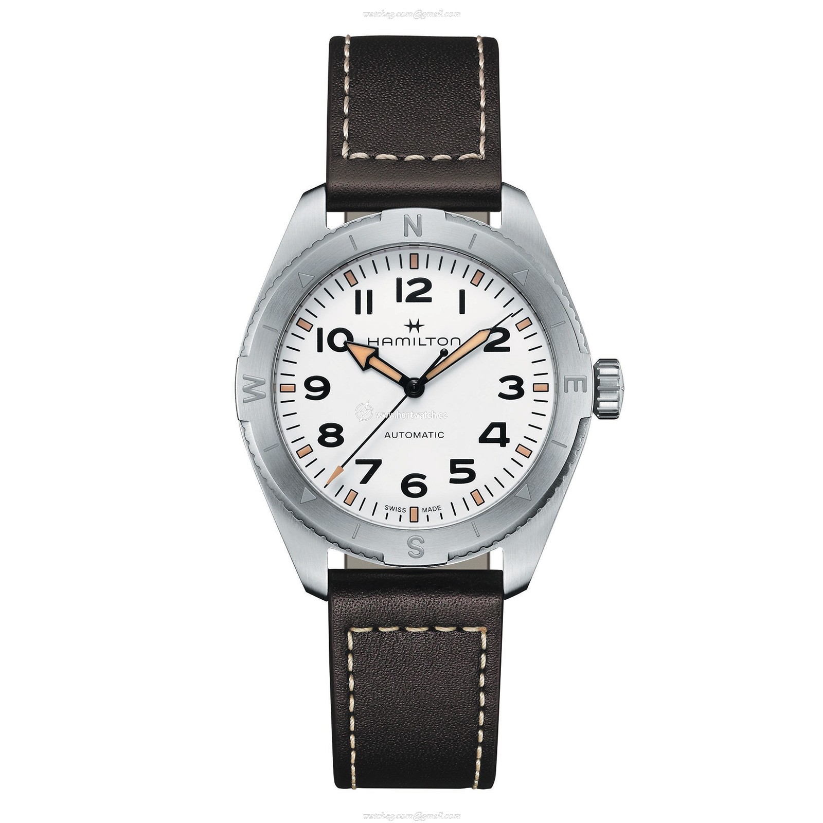 Hamilton Khaki Field H70315510 Automatic Watch - 41mm Stainless Steel - White Dial