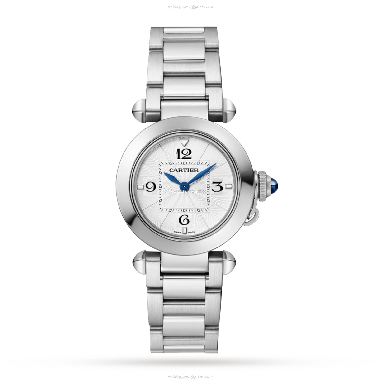 Cartier Pasha de Cartier WSPA0021 | 30mm Steel Silver Dial | Quartz Watch