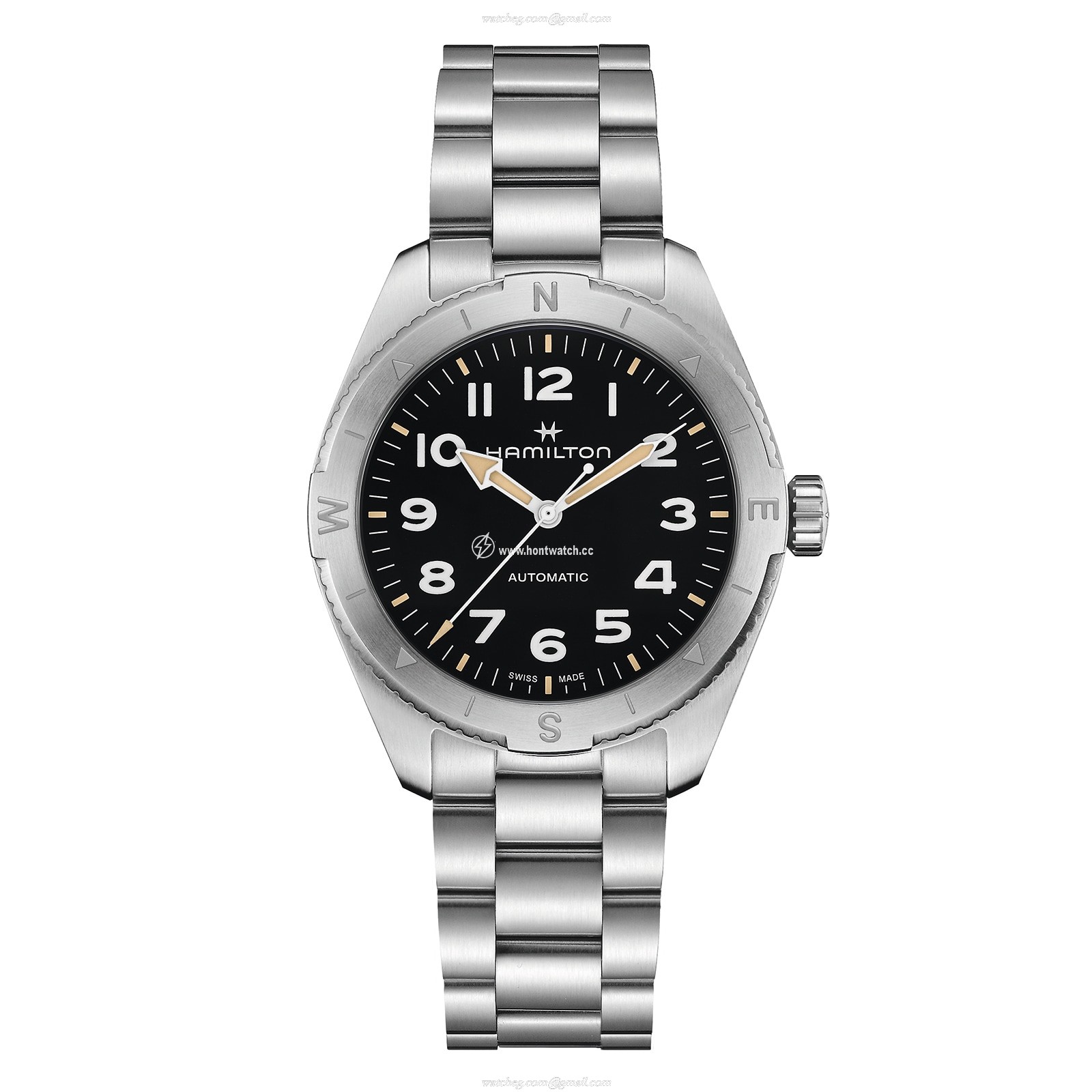 Hamilton Khaki Field H70315130 Automatic Watch - 41mm Black Dial - Stainless Steel
