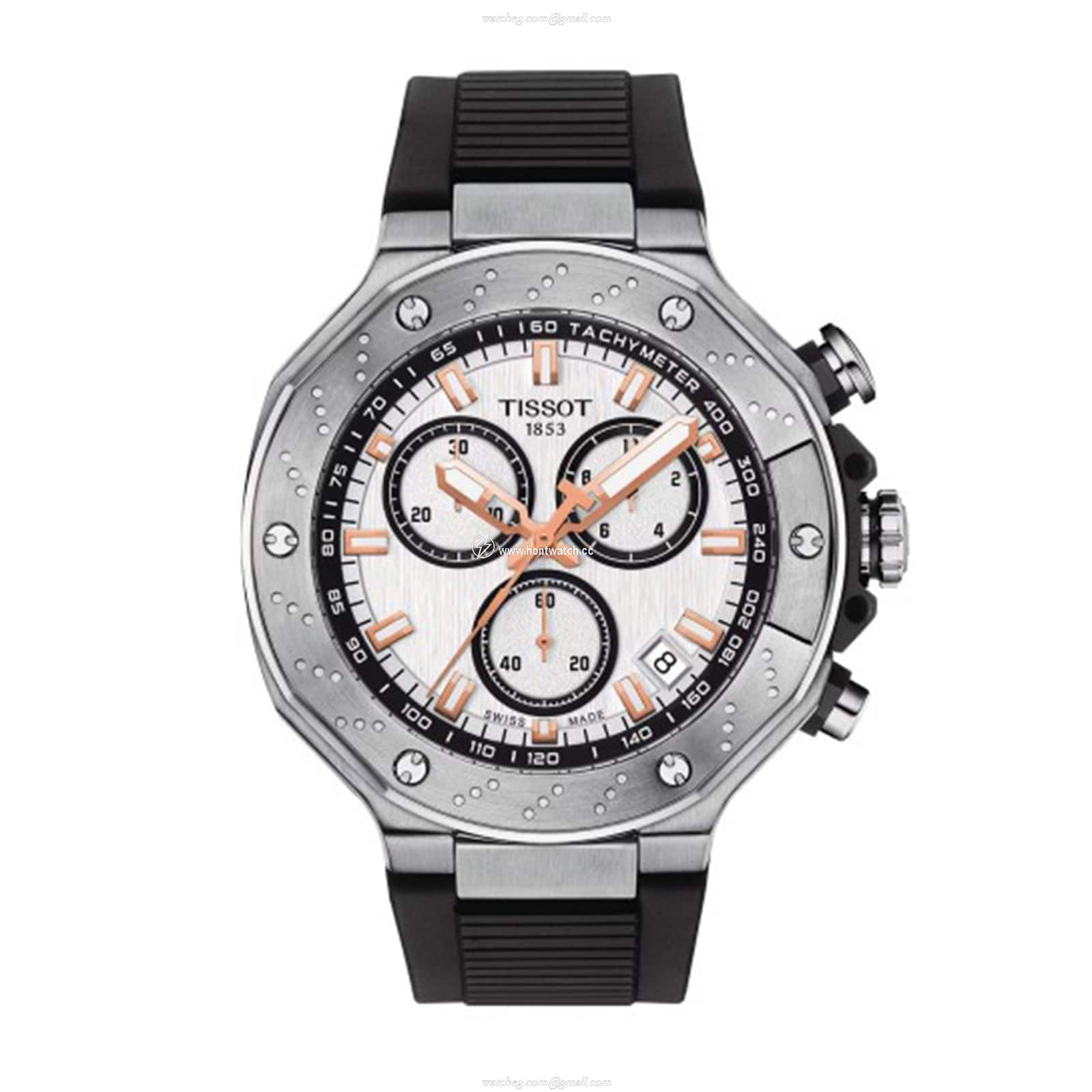 Tissot T-Race Chronograph - 45mm Stainless Steel White Dial Quartz Watch