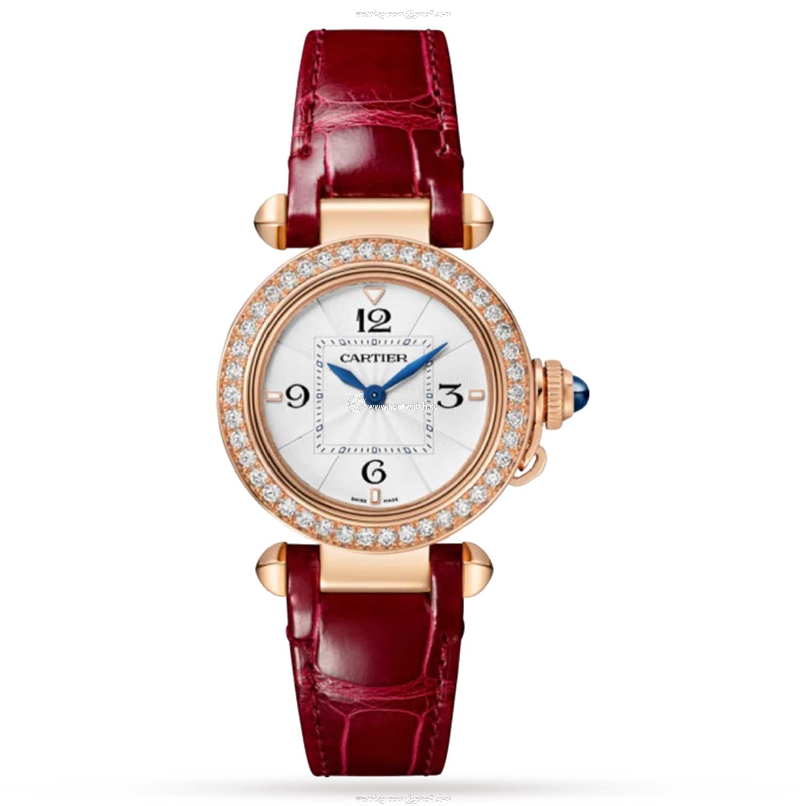 Cartier Pasha de Cartier WJPA0017 | Rose Gold 30mm Quartz Watch | Silver Dial