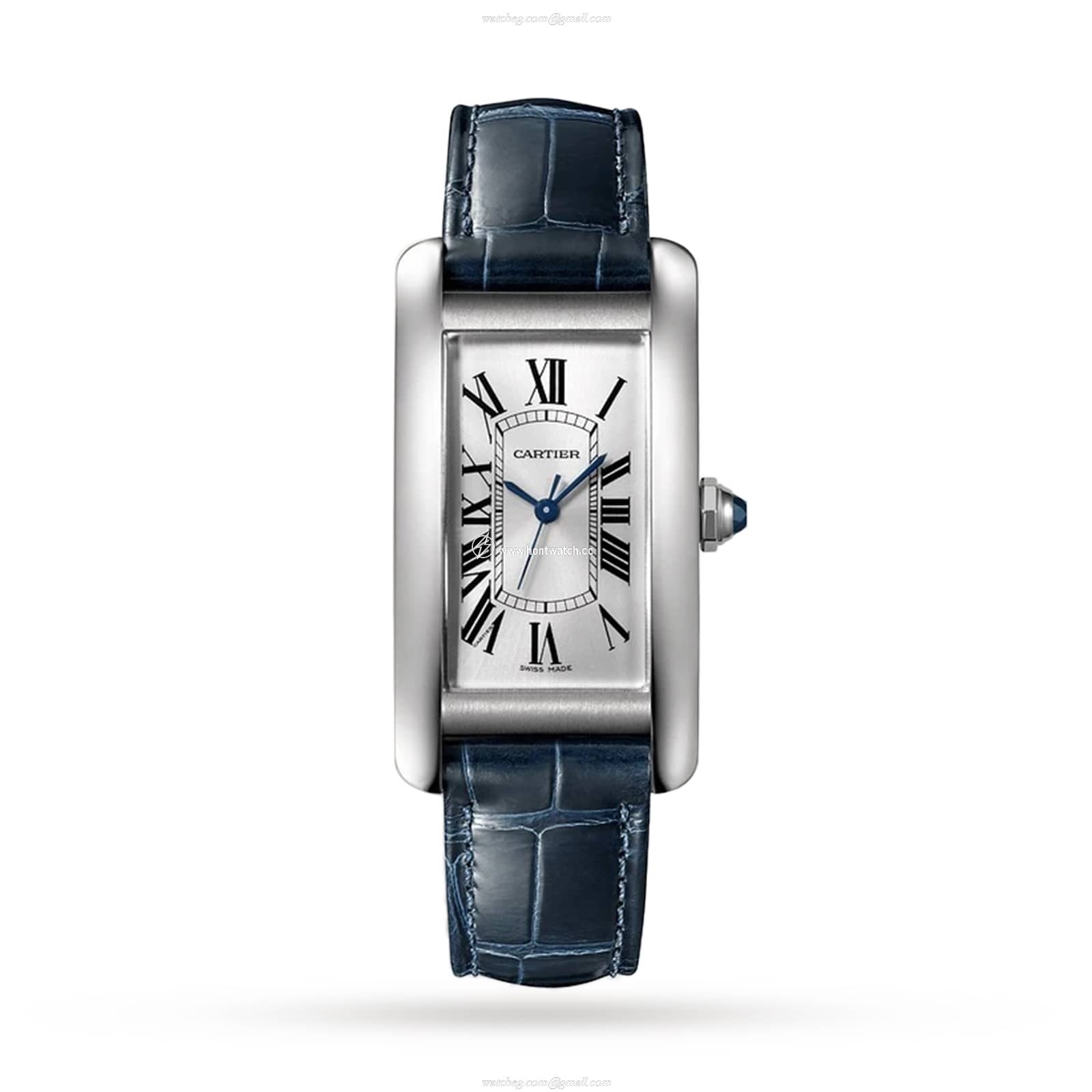 Cartier Tank Americaine WSTA0044 Steel Quartz Silver Dial Replica Watch
