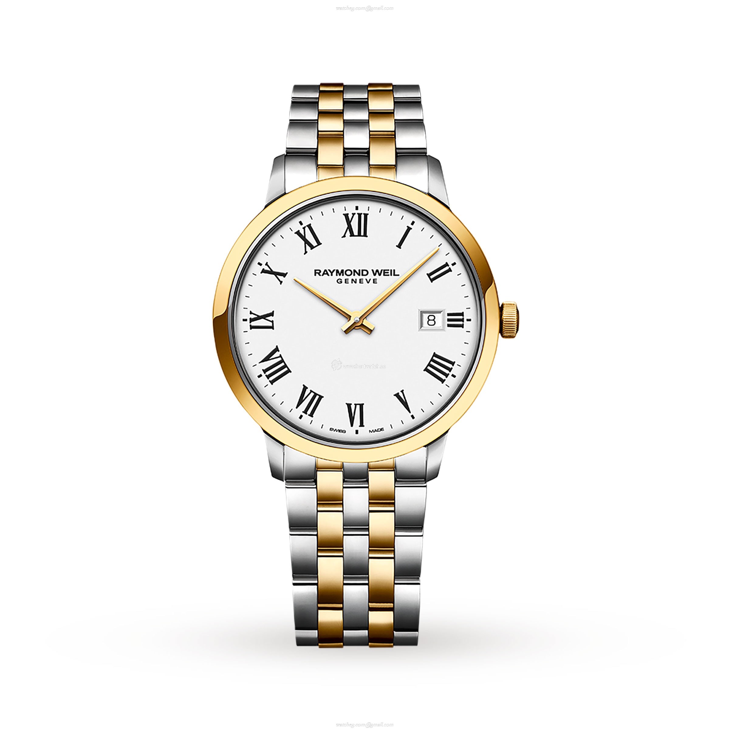 Raymond Weil Toccata 5485-STP-00300 | 39mm White Dial | Steel & Gold