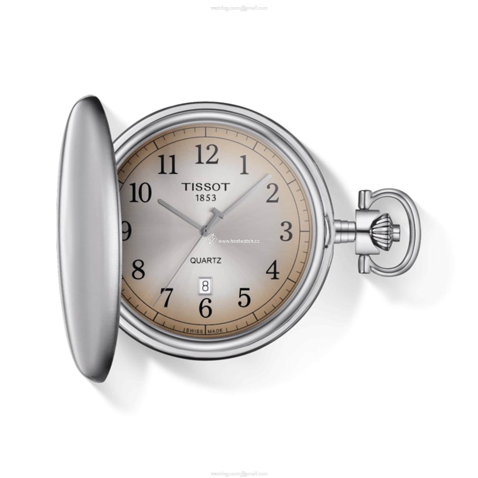 Tissot T-Pocket 48.5mm Stainless Steel Quartz Brown Dial Pocket Watch