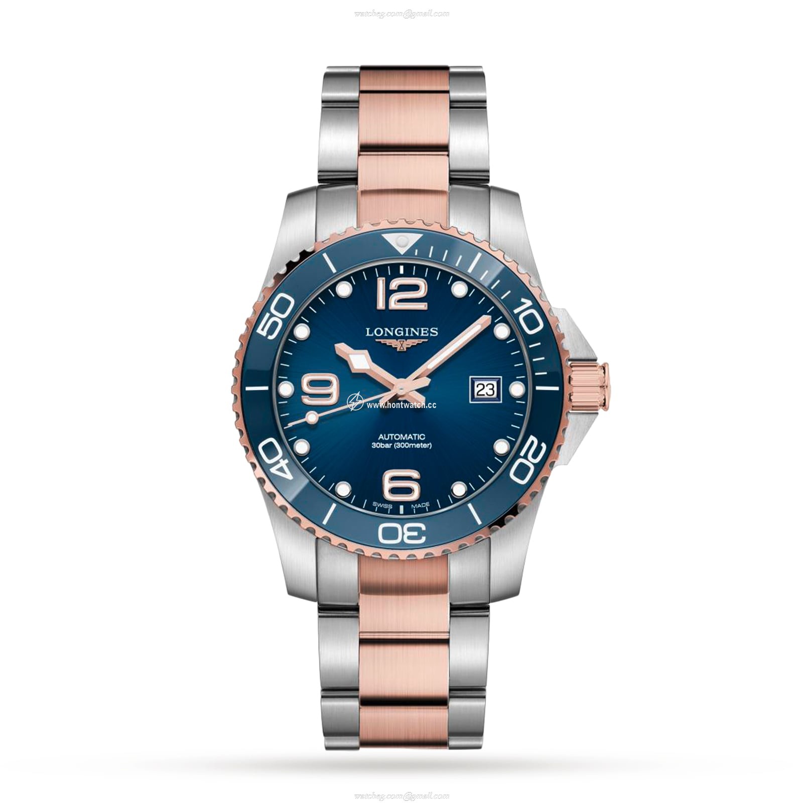 Longines HydroConquest Automatic Blue Watch - 41mm PVD - 300M Water Resistant