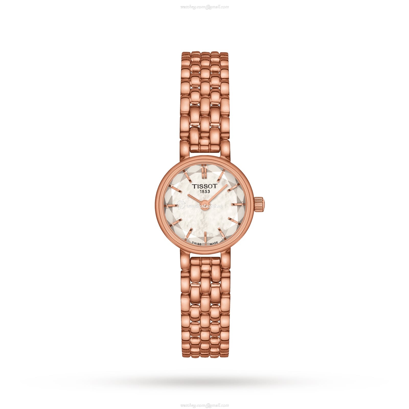 Tissot T-Lady Lovely Round 19.5mm Watch - Mother of Pearl Dial & Rose Gold