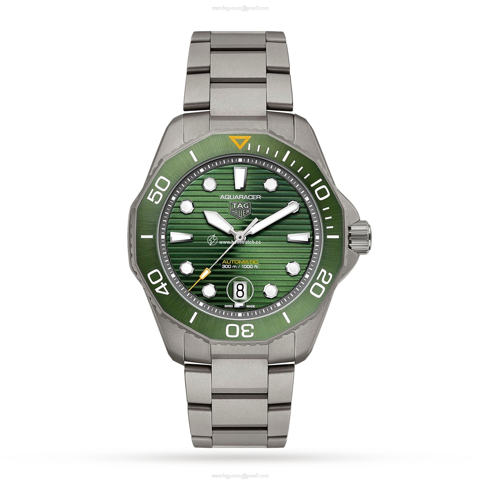 TAG Heuer Aquaracer Titanium Automatic Green Watch - 43mm