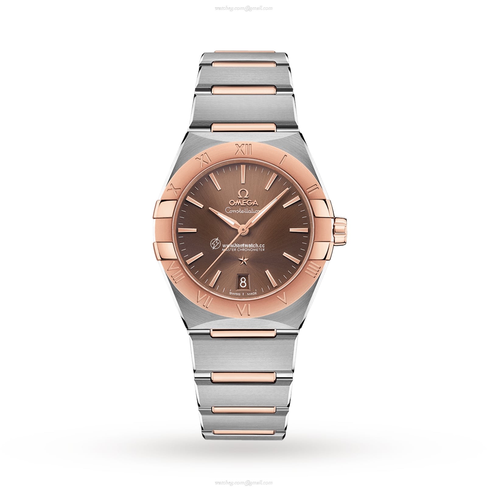 Omega Constellation Automatic - 36mm Steel & Gold Brown Dial Replica Watch