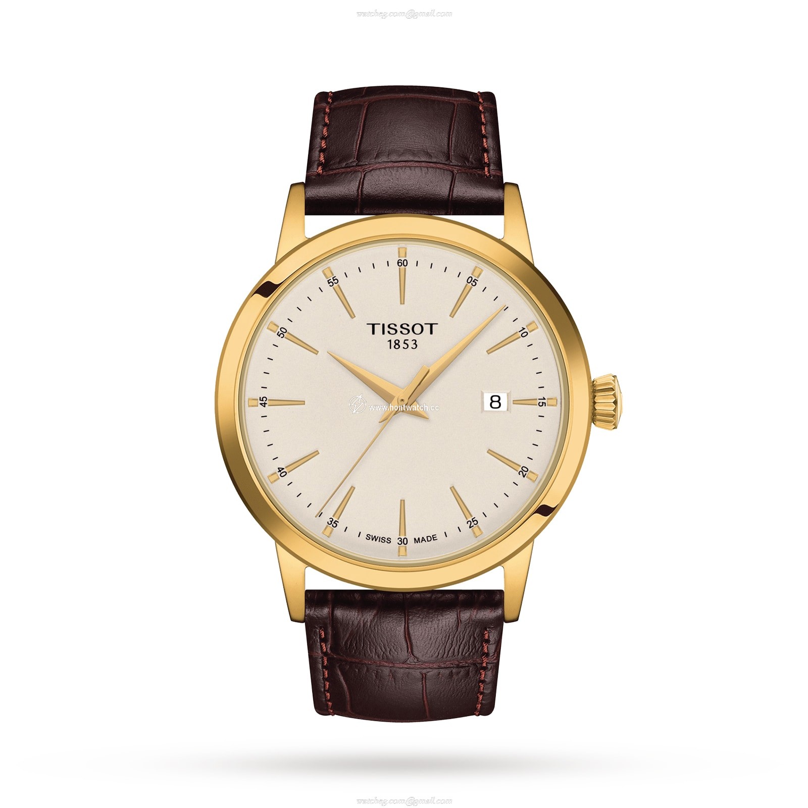 Tissot T-Classic Dream 42mm Men's Watch - Ivory Dial - Stainless Steel & Gold