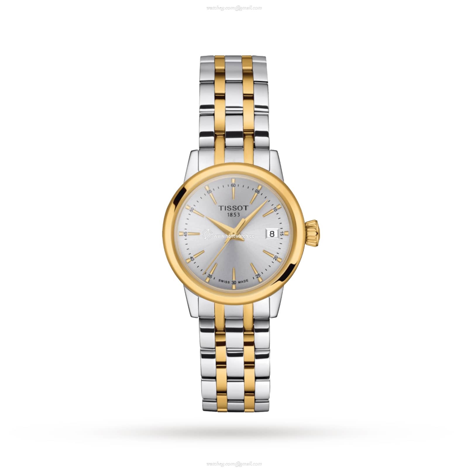 Tissot T-Classic Silver Dial Quartz Watch for Women - 28mm Stainless Steel