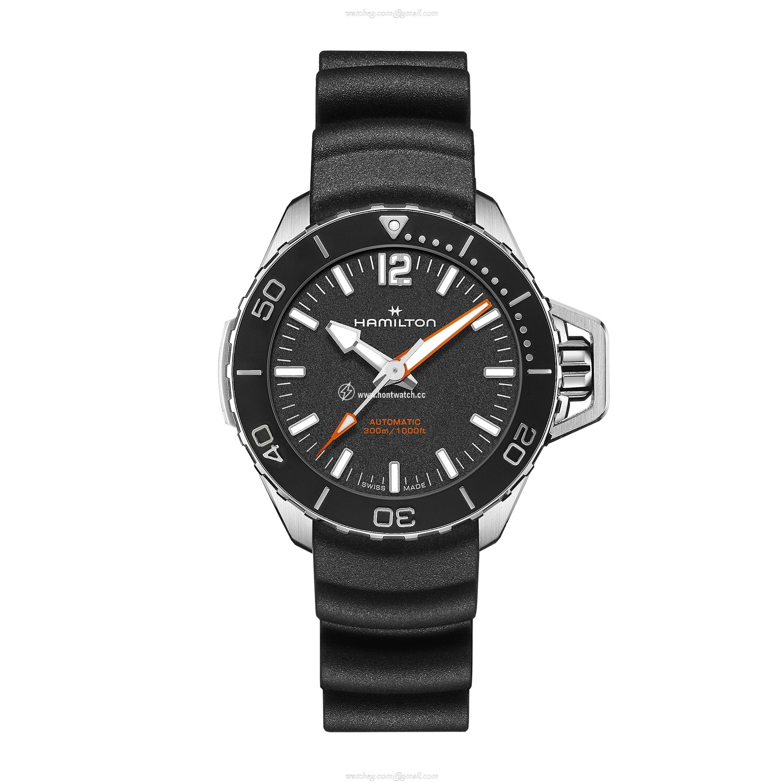 Hamilton Khaki Navy H77455330 Automatic Black - 41mm Stainless Steel