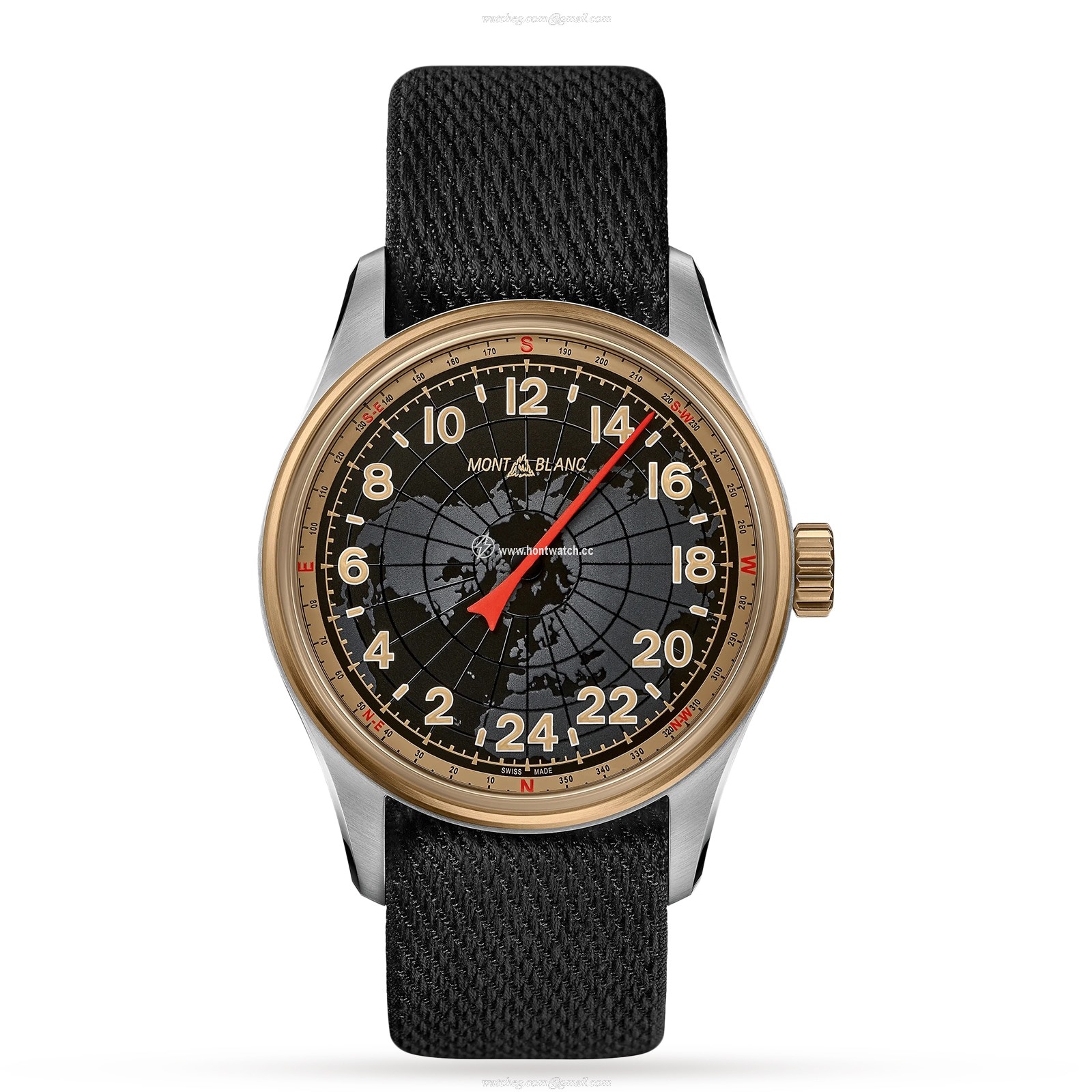 Montblanc 1858 126007 Automatic Watch - 41mm Stainless Steel - Black Dial