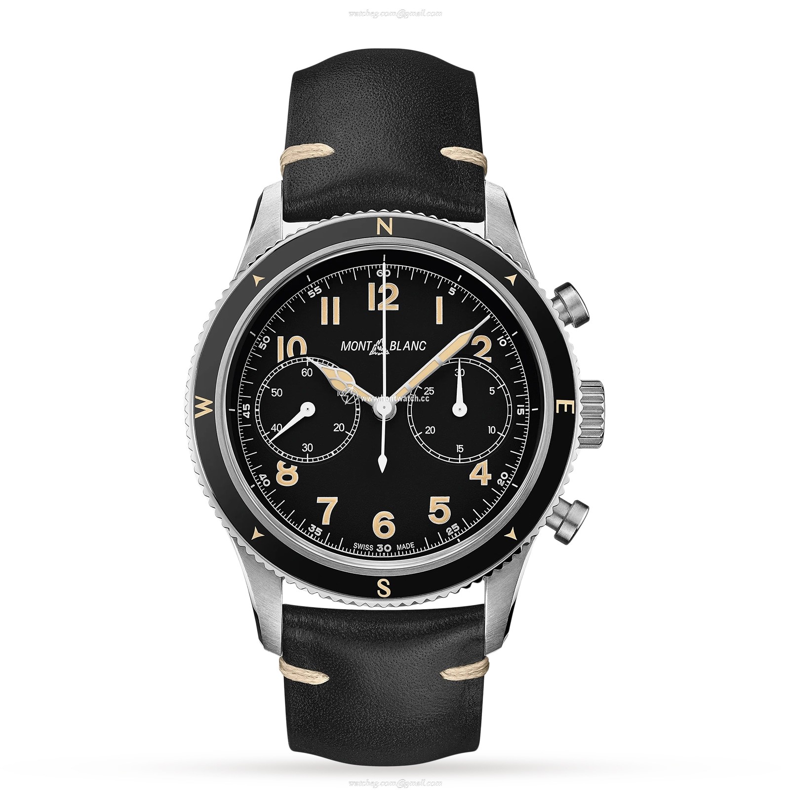 Montblanc 1858 126915 Automatic Watch - 42mm Stainless Steel Black Dial