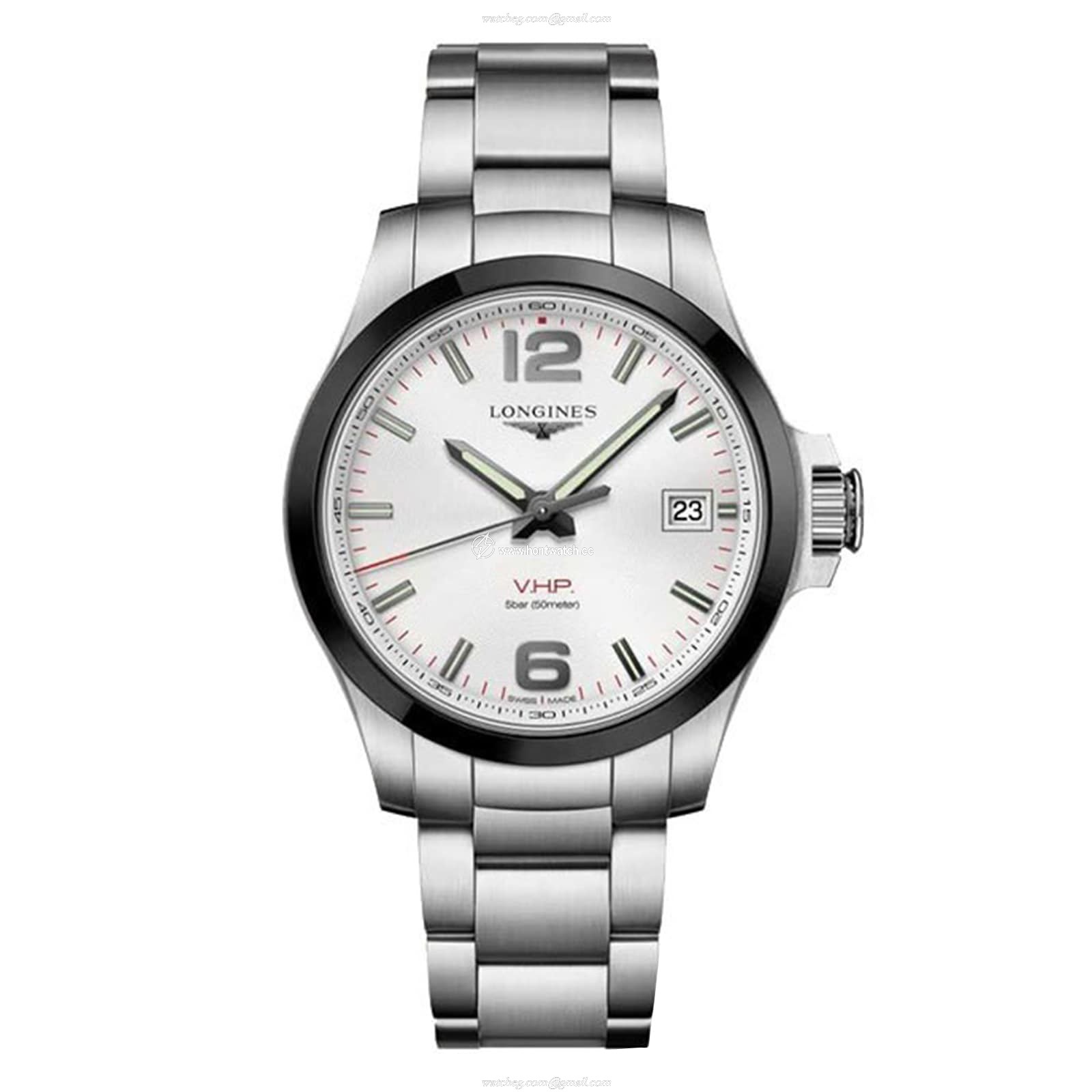 Longines Conquest L37194766 Silver Dial | 41mm Steel & Ceramic | Quartz